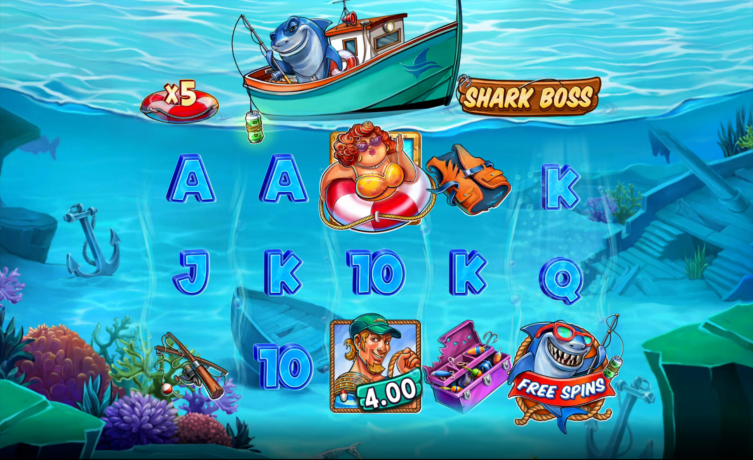 Catching the Lady Symbol Increases the Shark Multiplier in Increments up to x20