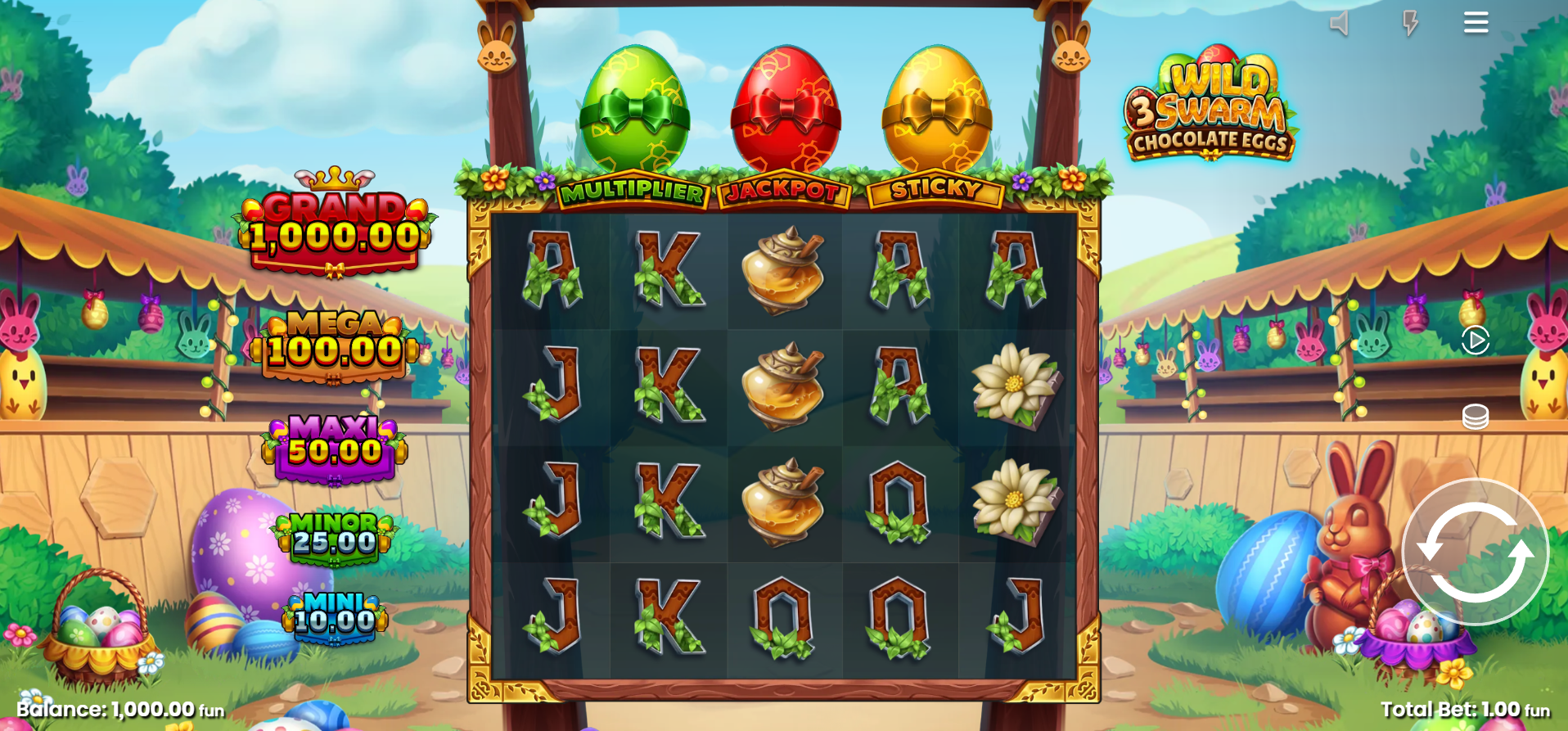 Wild Swarm 3 Chocolate Eggs Base Game Play