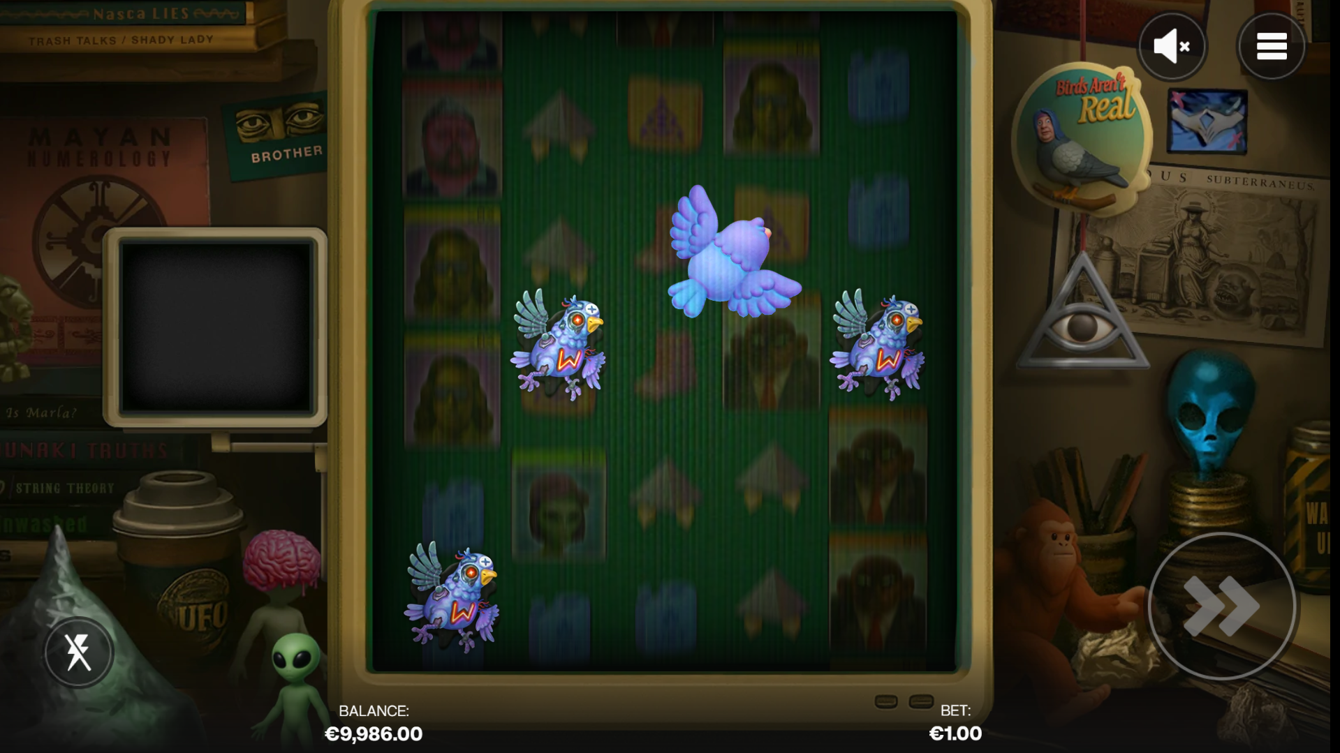 Trigger 4 Random Conspiracy Features, Awarding Additional Wilds, Multiplier Wilds, Symbol Transformations and the Truth Realm