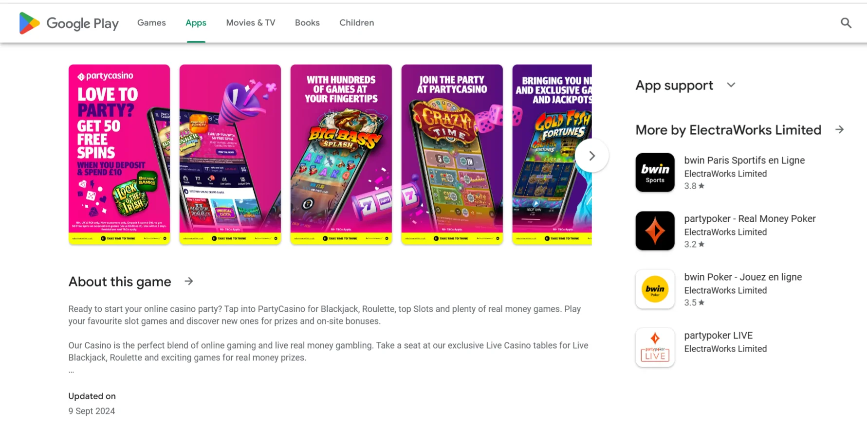The Party Casino Mobile App