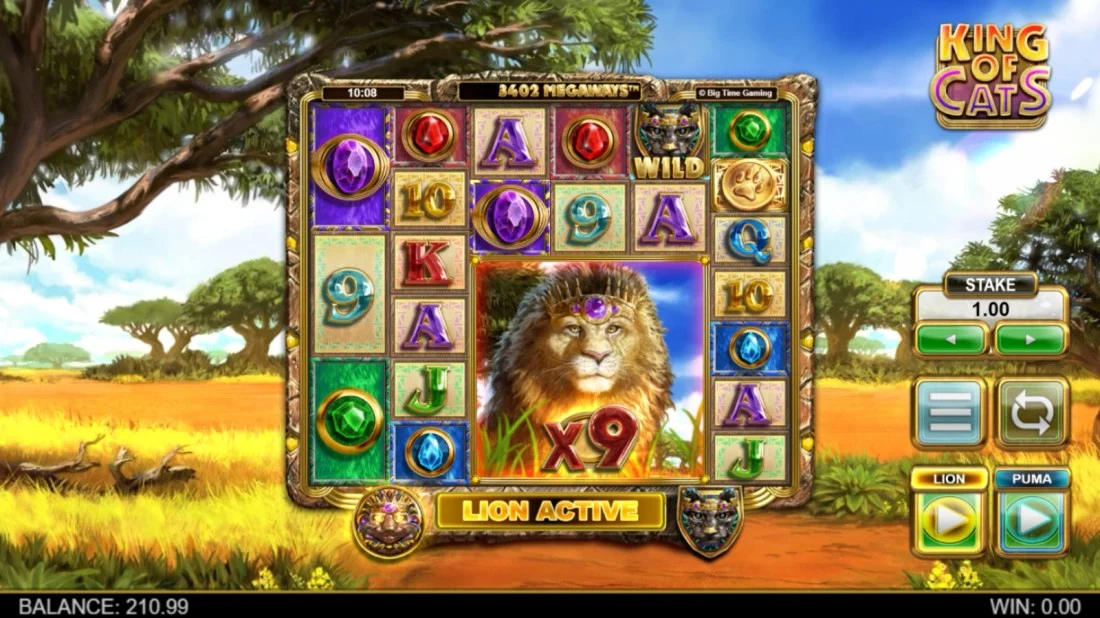 King of Cats Megaways Lion Base Game