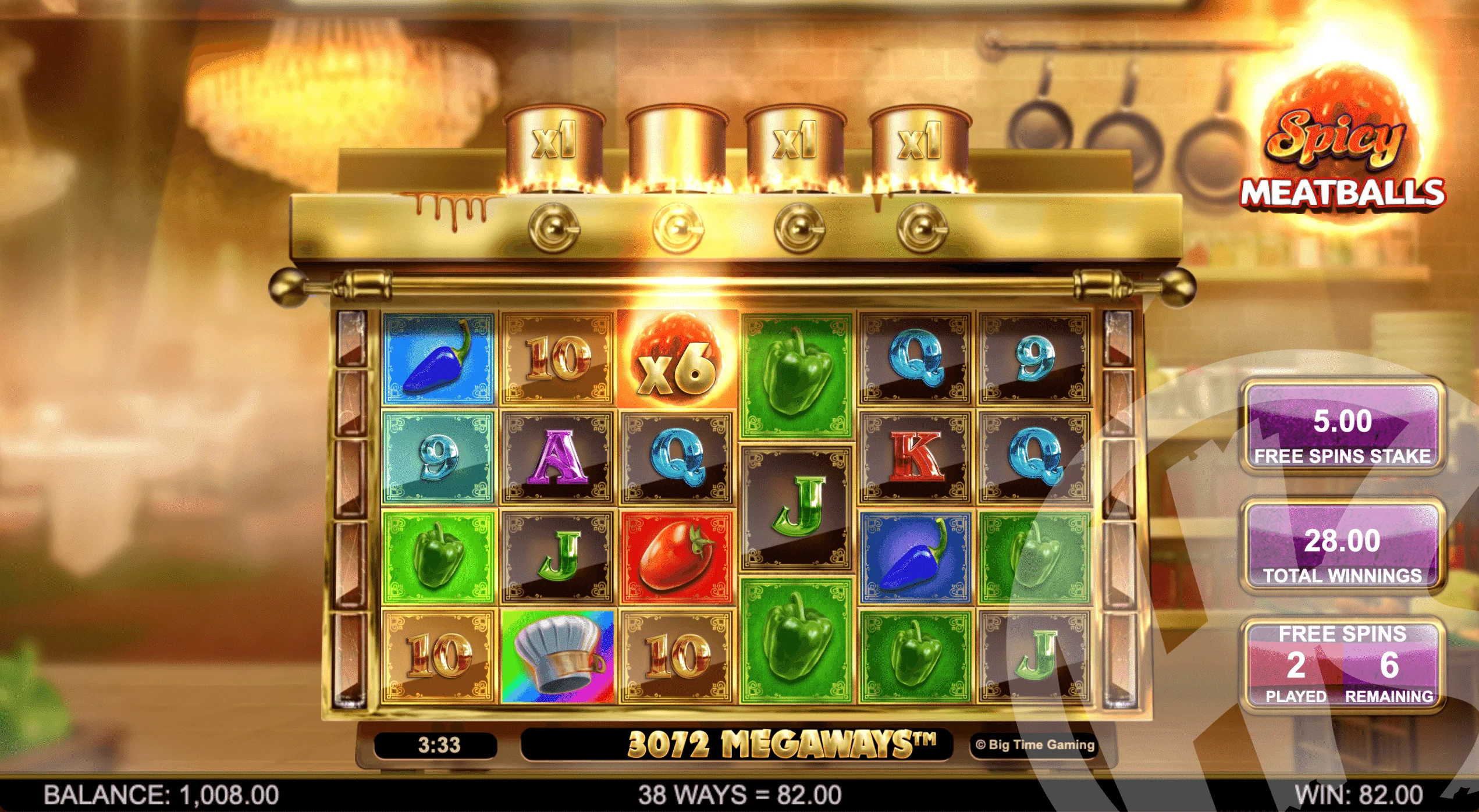 Multipliers Carry Over Into Free Spins