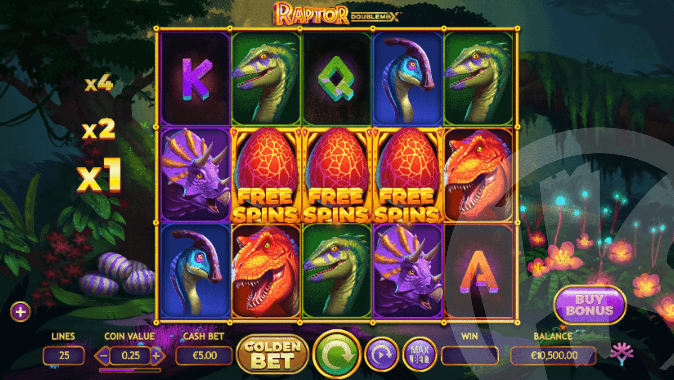 3+ Scatters Triggers Free Spins