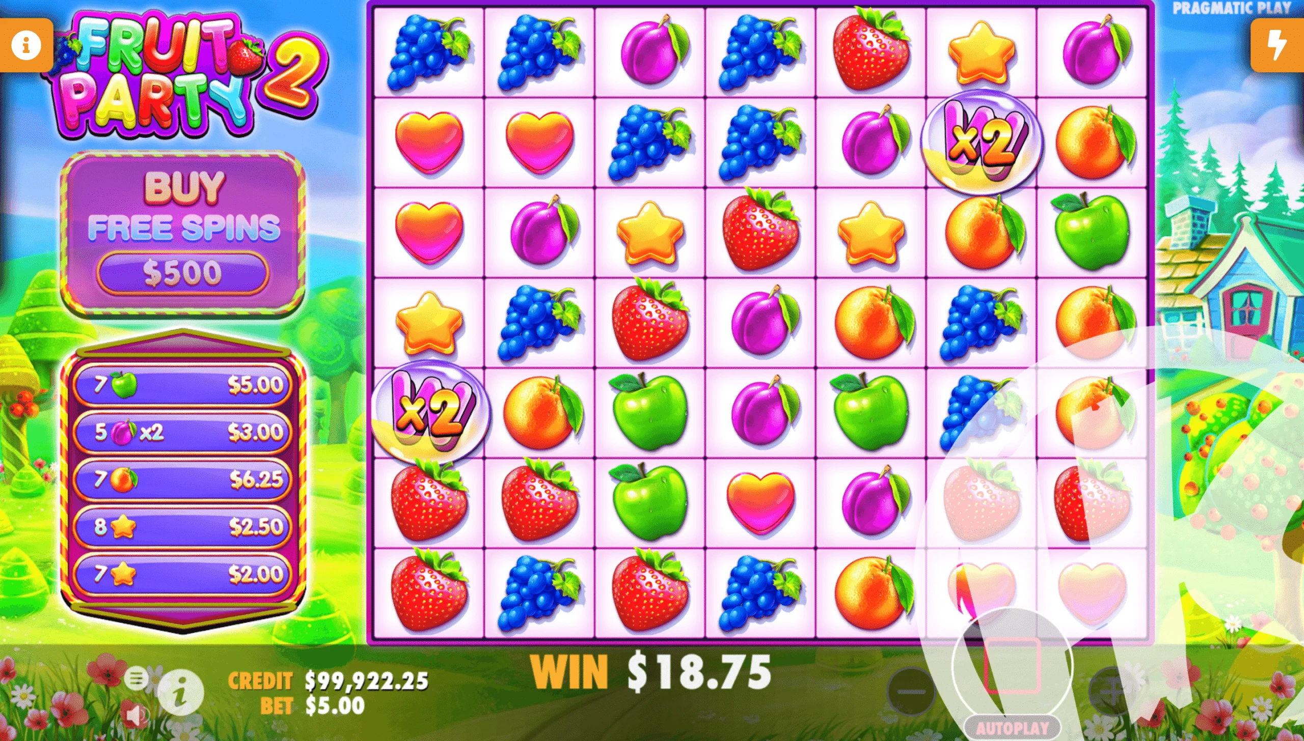 Fruit Party 2 Wild Multipliers