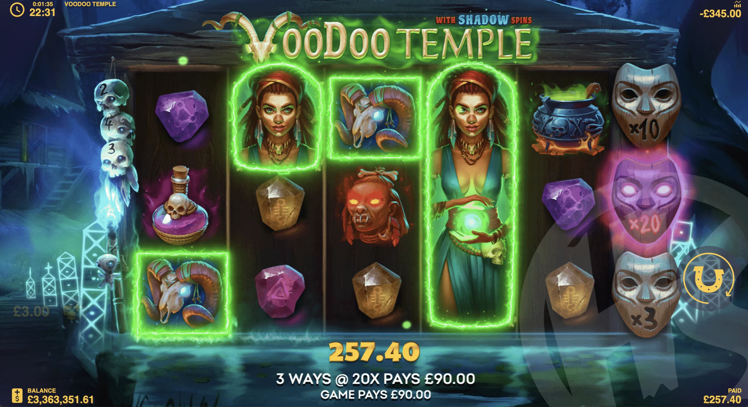 Voodoo Temple Free Spins