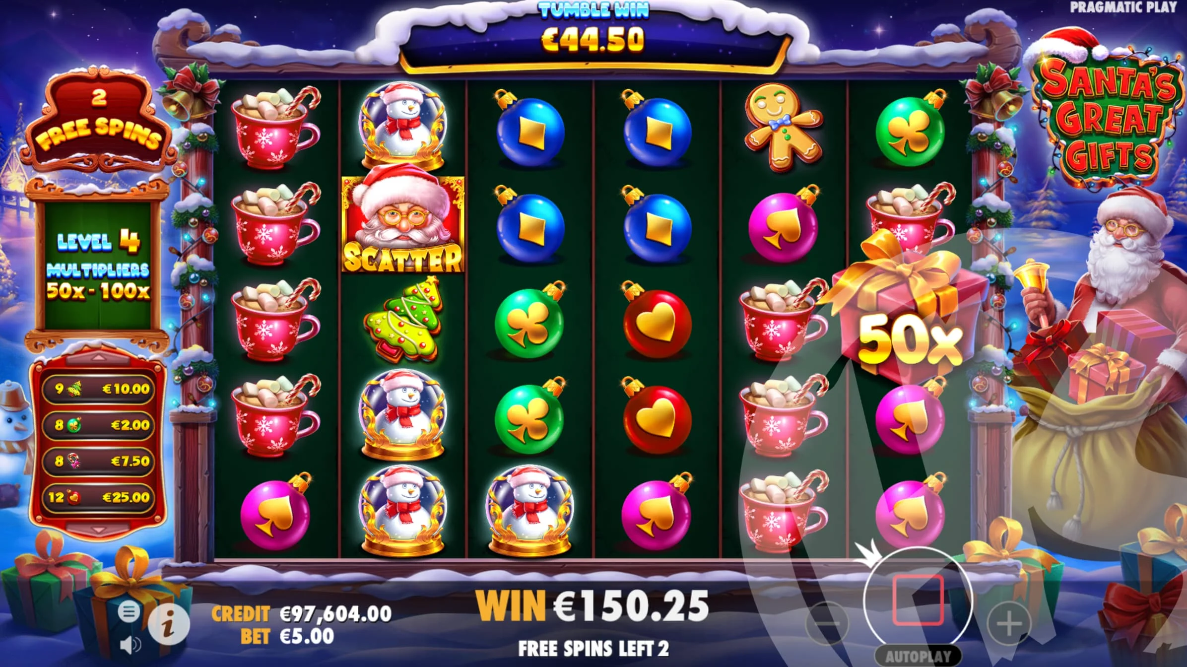 Climb Levels to Reveal Multipliers up to x100 During Free Spins