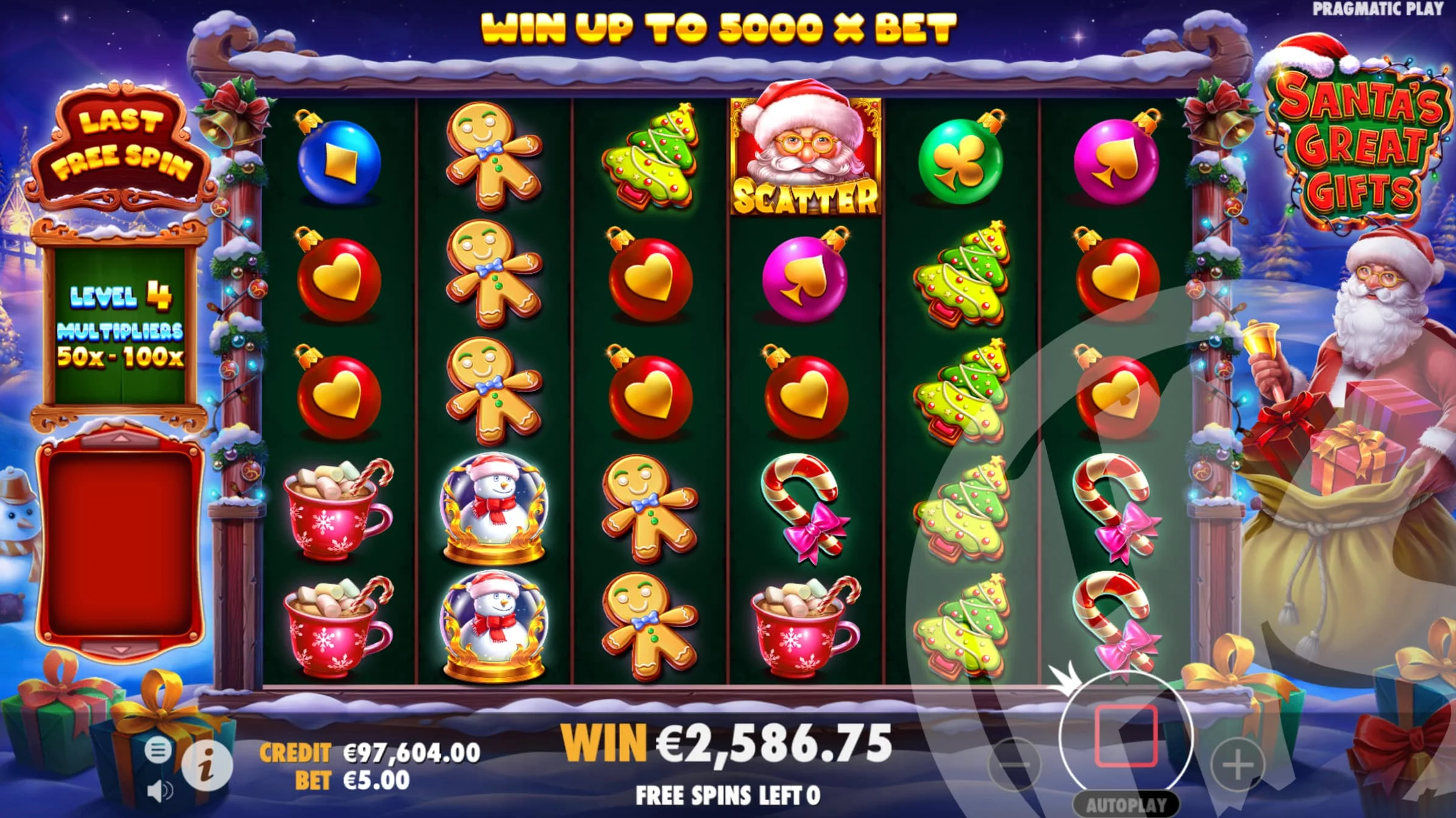 Santa's Great Gifts Free Spins Level 4