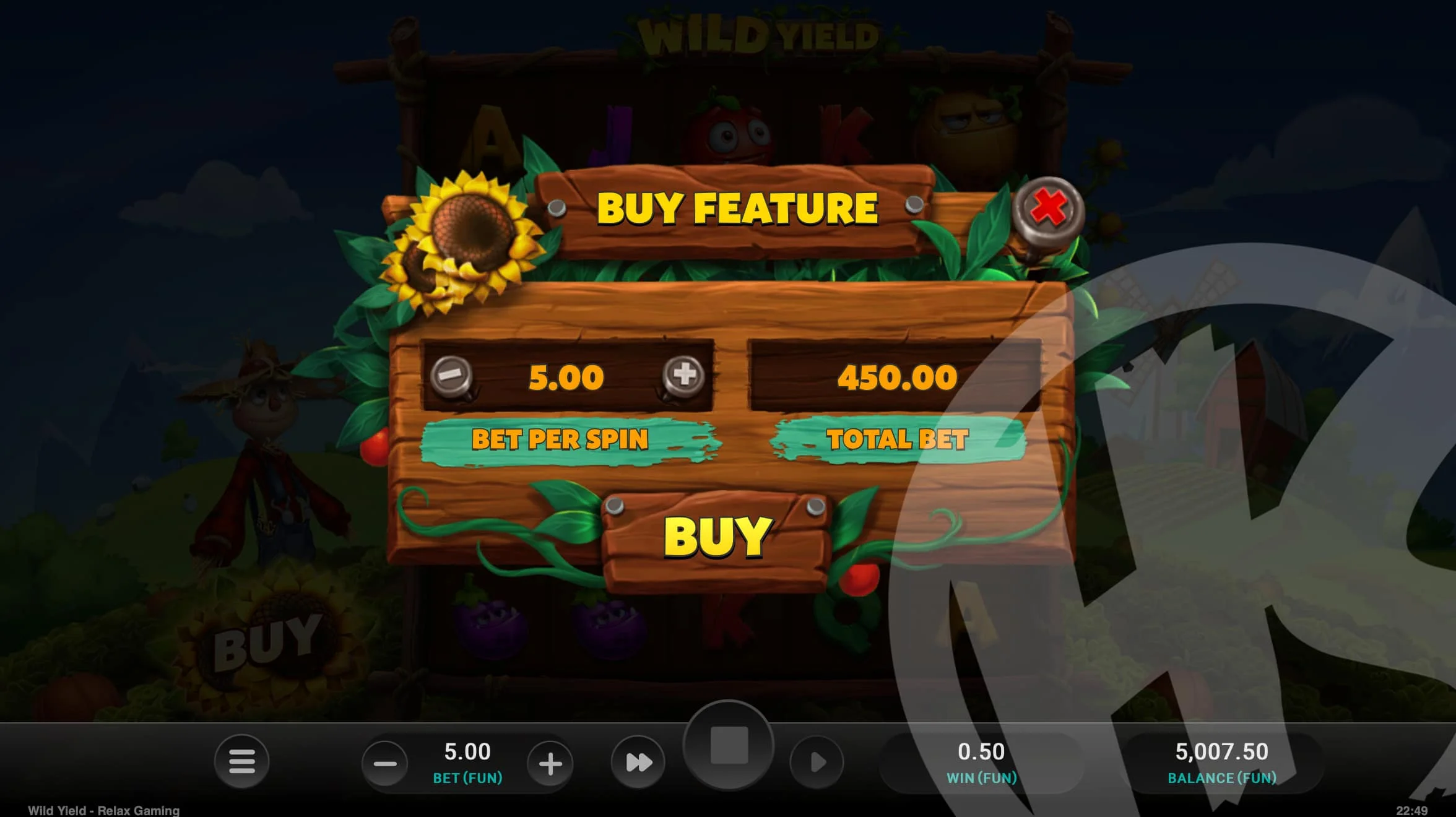 Wild Yield Buy Feature Option