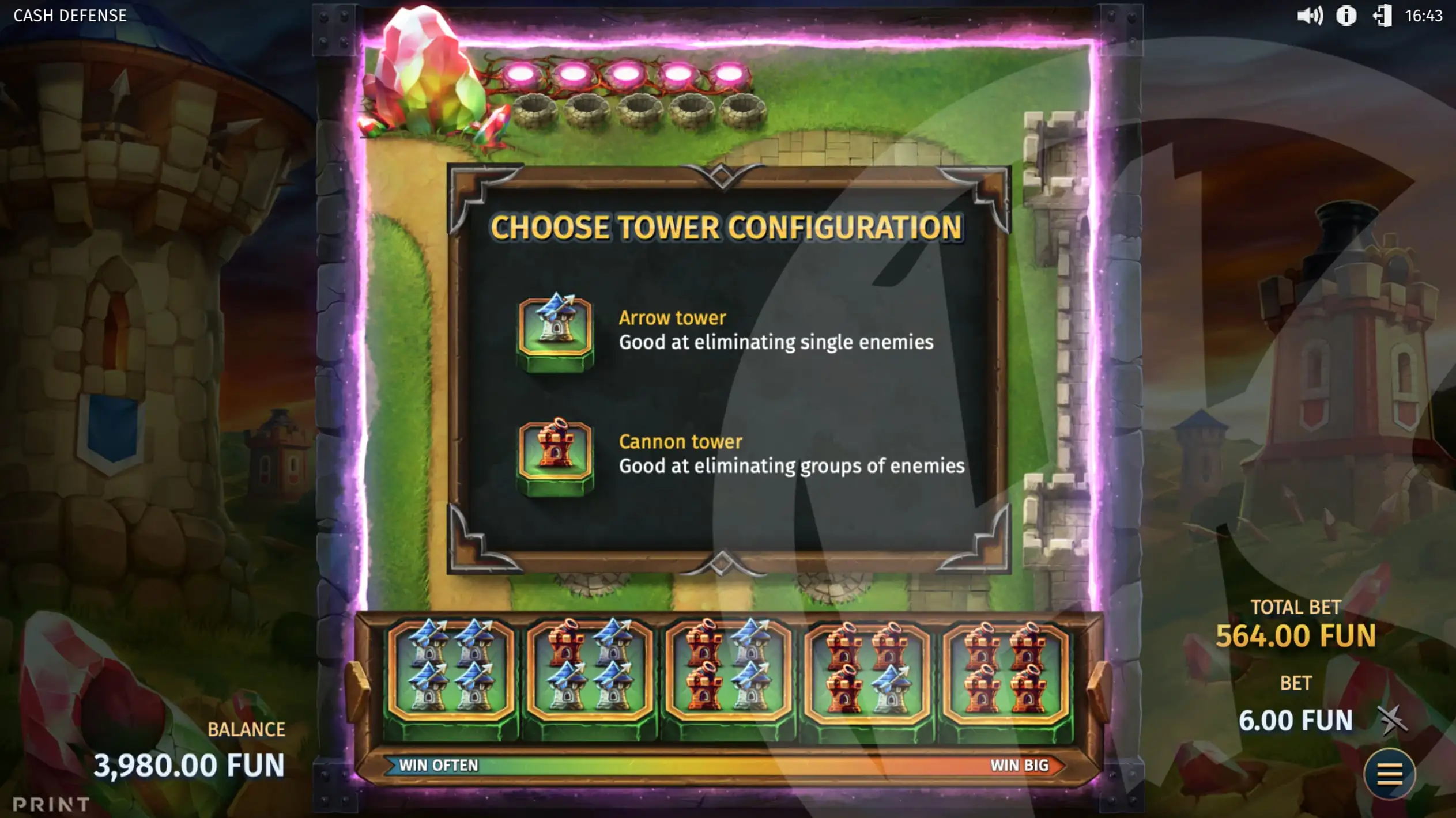Choose Your Tower Configuration Before Starting the Grand TD Bonus
