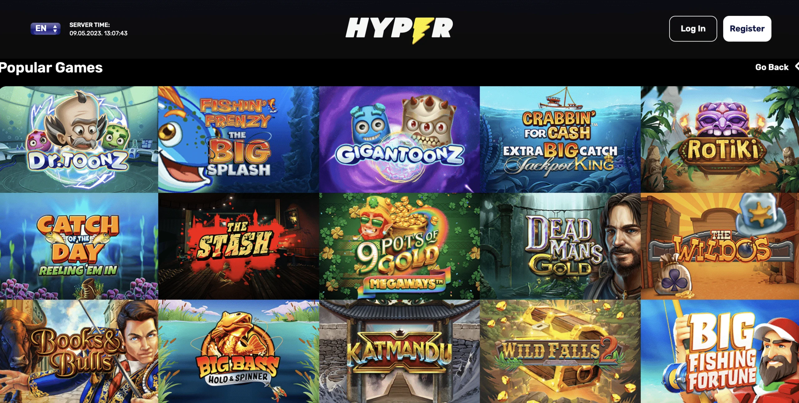 Hyper Casino Game Selection