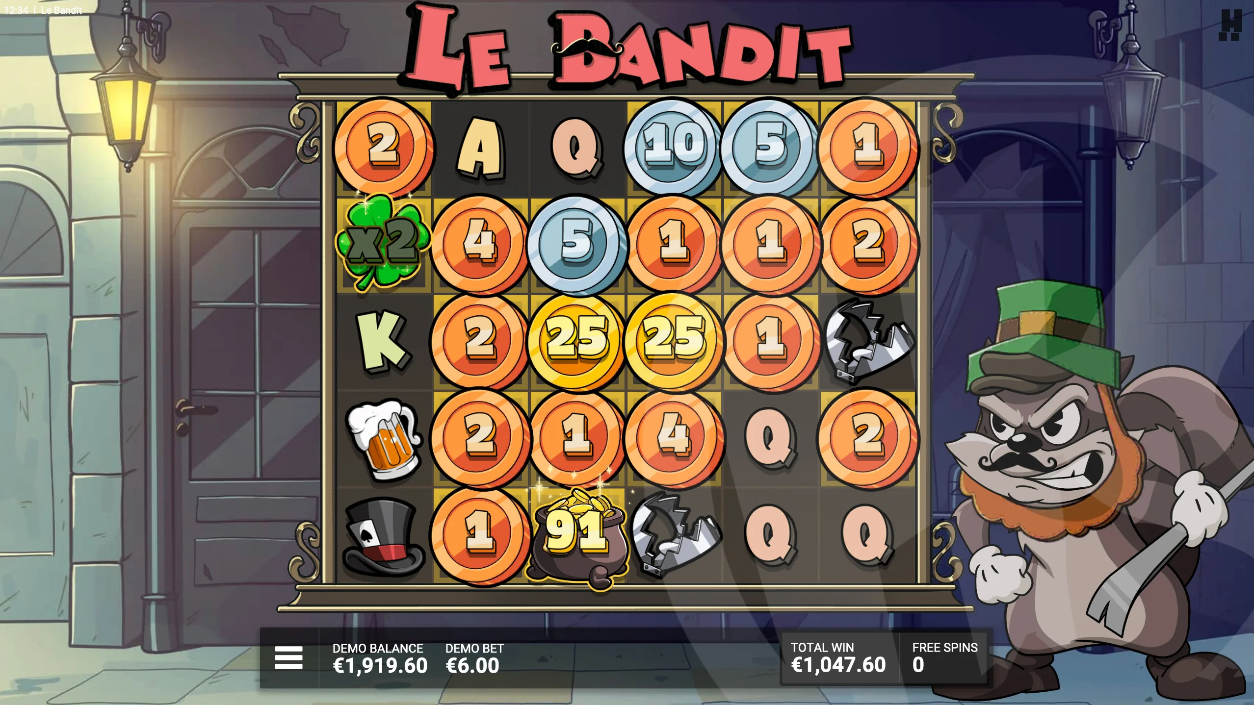 Le Bandit All That Glitters is Gold Bonus Game