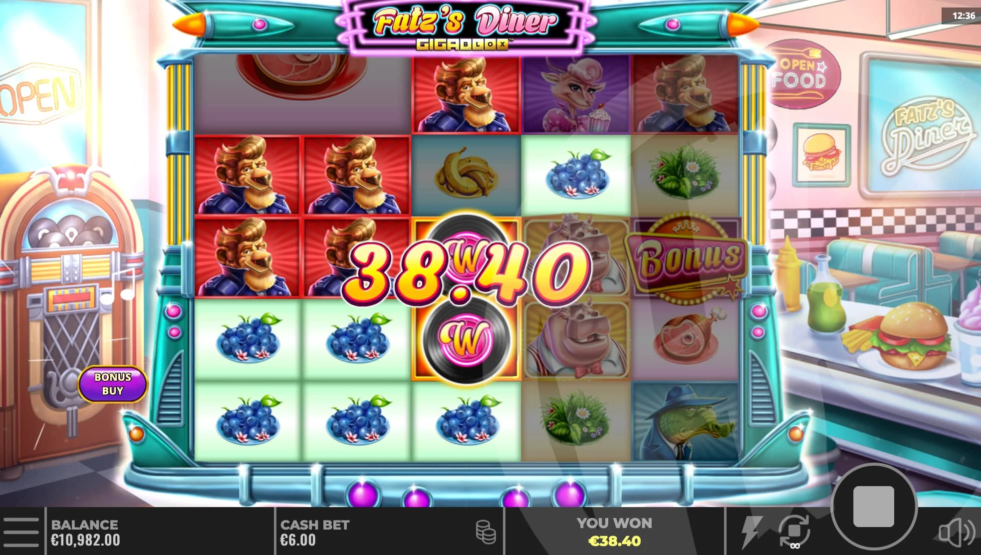 Fatz's Diner Gigablox Offers Players 40 Fixed Win Lines