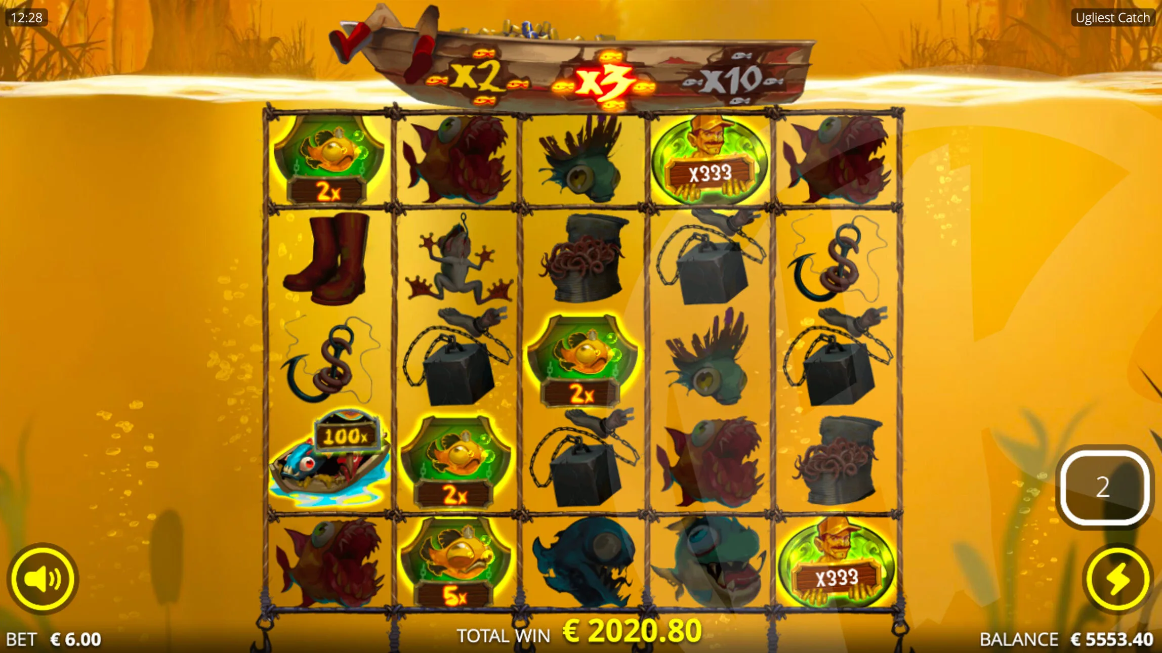 Collect Fisherman Wilds to Advance Troll Levels During Freespins