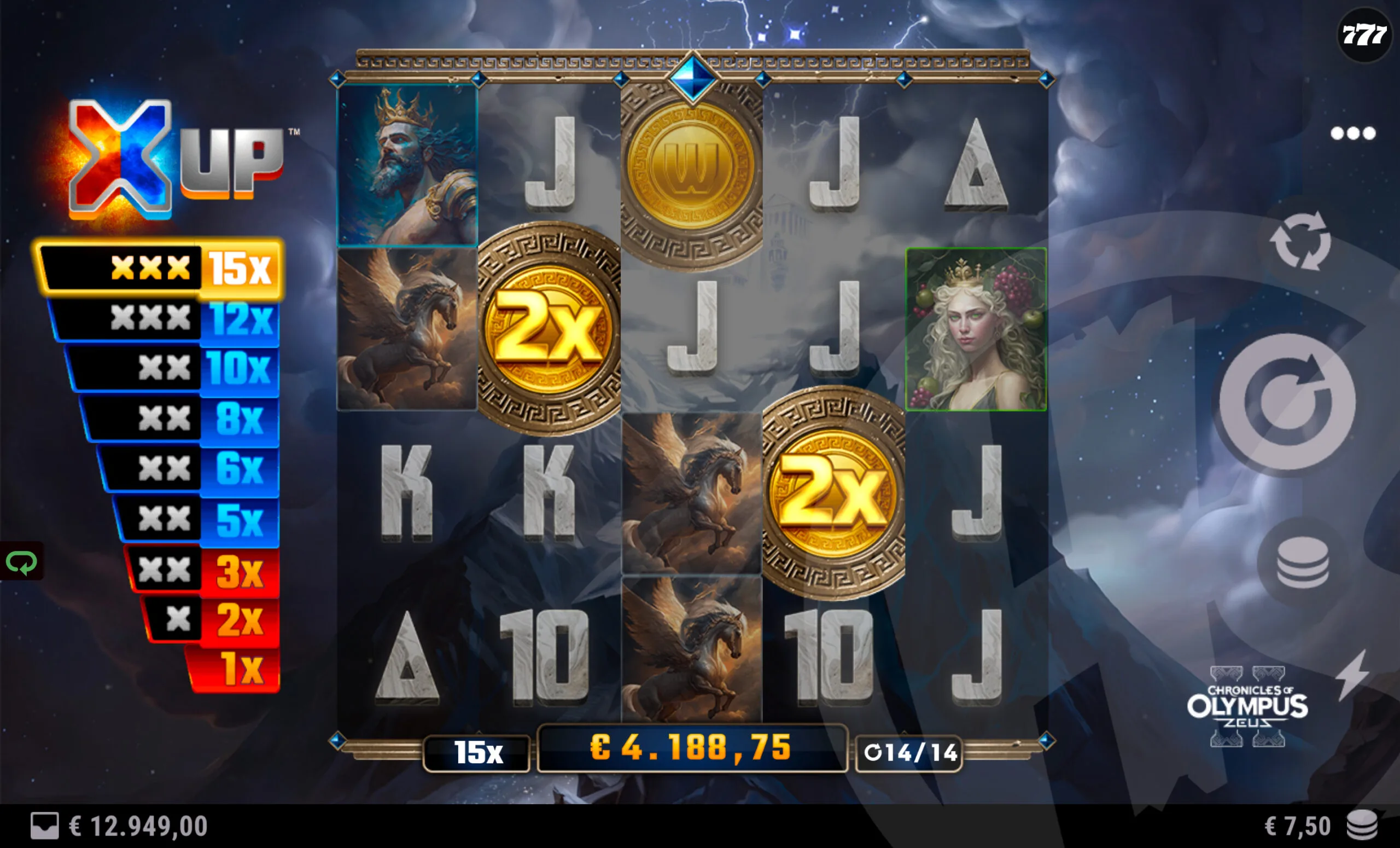 Chronicles of Olympus II - Zeus Free Spins