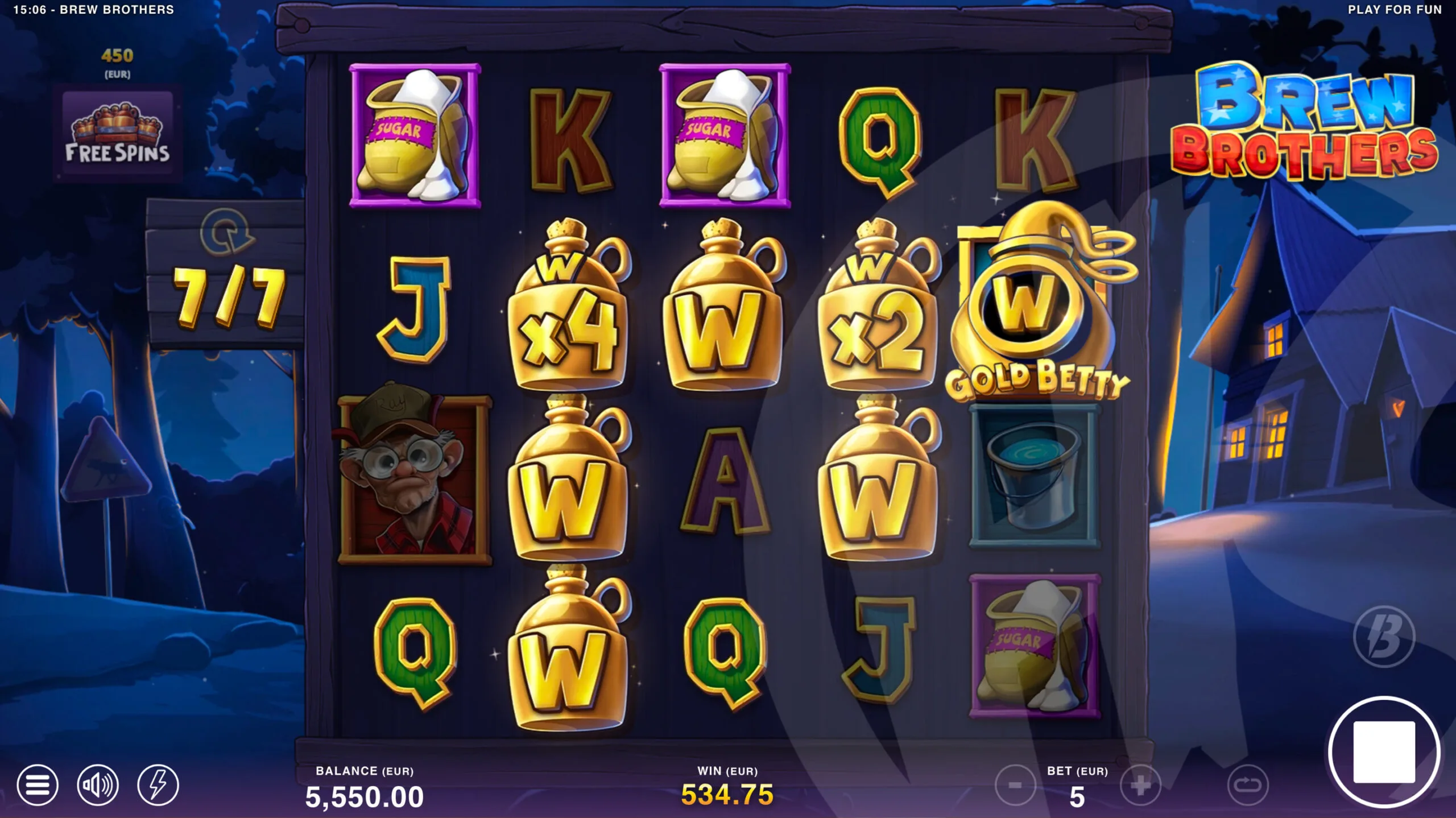 If a Gold Betty Symbol Lands During the Free Spins Bonus it will Stick for the Duration of Spins