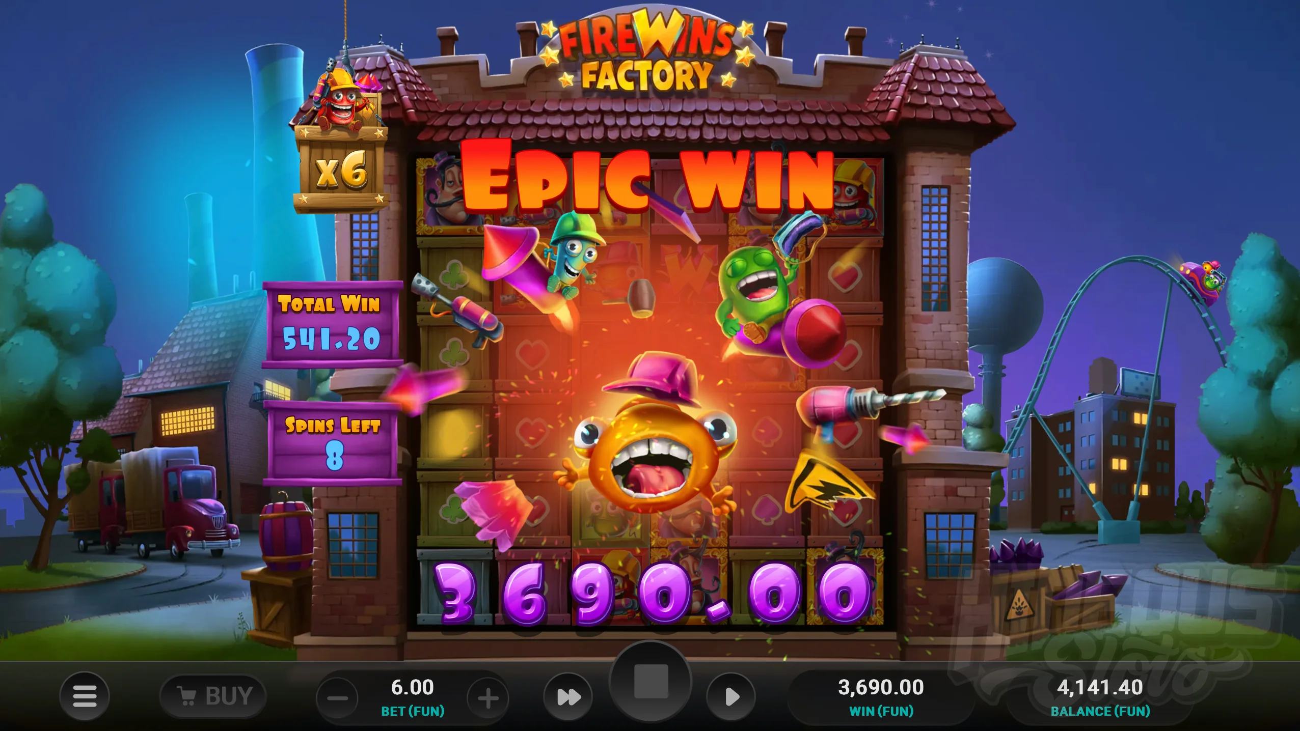 When an Explosive Wild is Part of a Winning Combination the Multiplier Increases By +1, and this Multiplier Does Not Reset During Free Spins