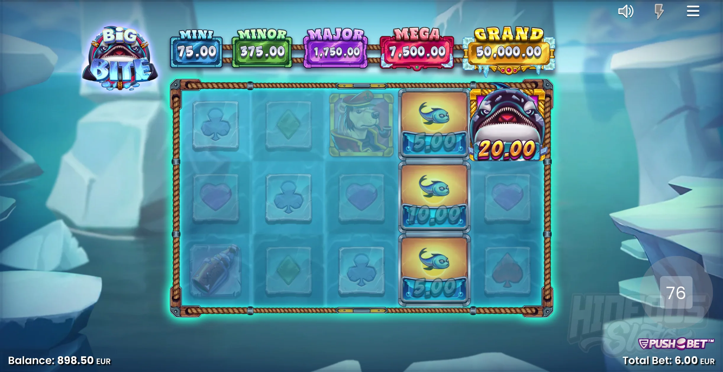 Land Orcas to Collect all Fish Instant Prize Values in View