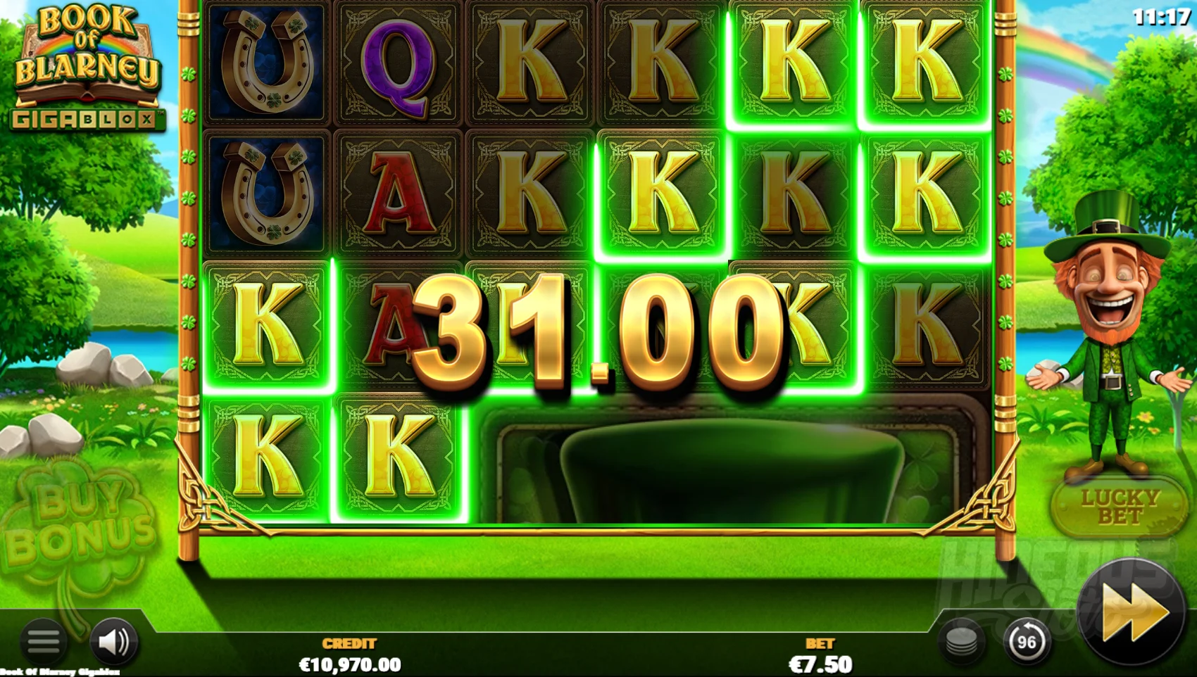 Book of Blarney Gigablox Offers Players 40 Fixed Win Lines