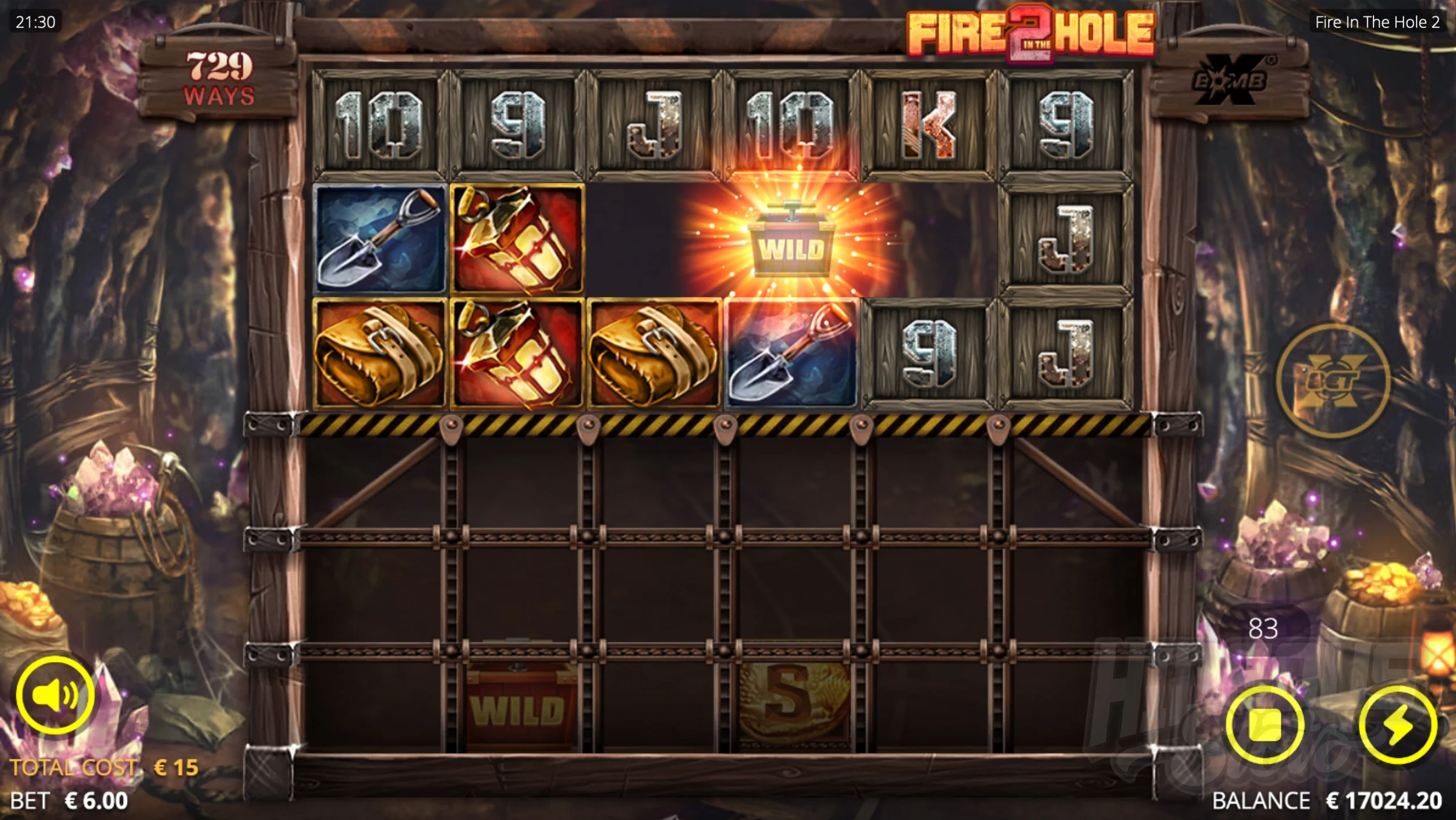 Fire in the Hole 2 xBomb Wild Multiplier
