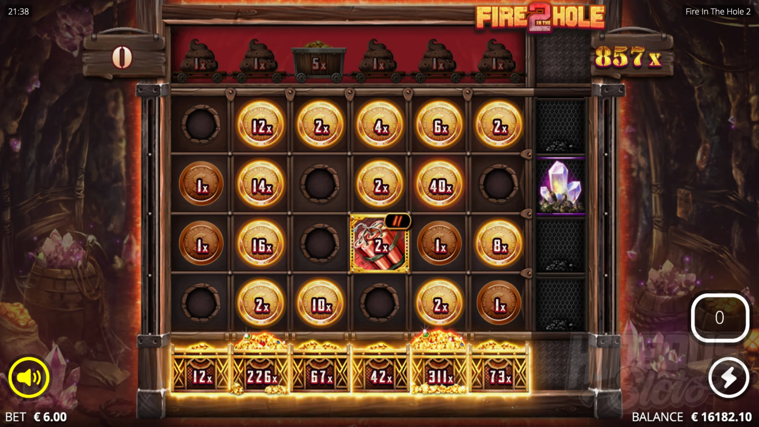 Fire in the Hole 2 Lucky Wagon Spins - 5 Bonus Symbols