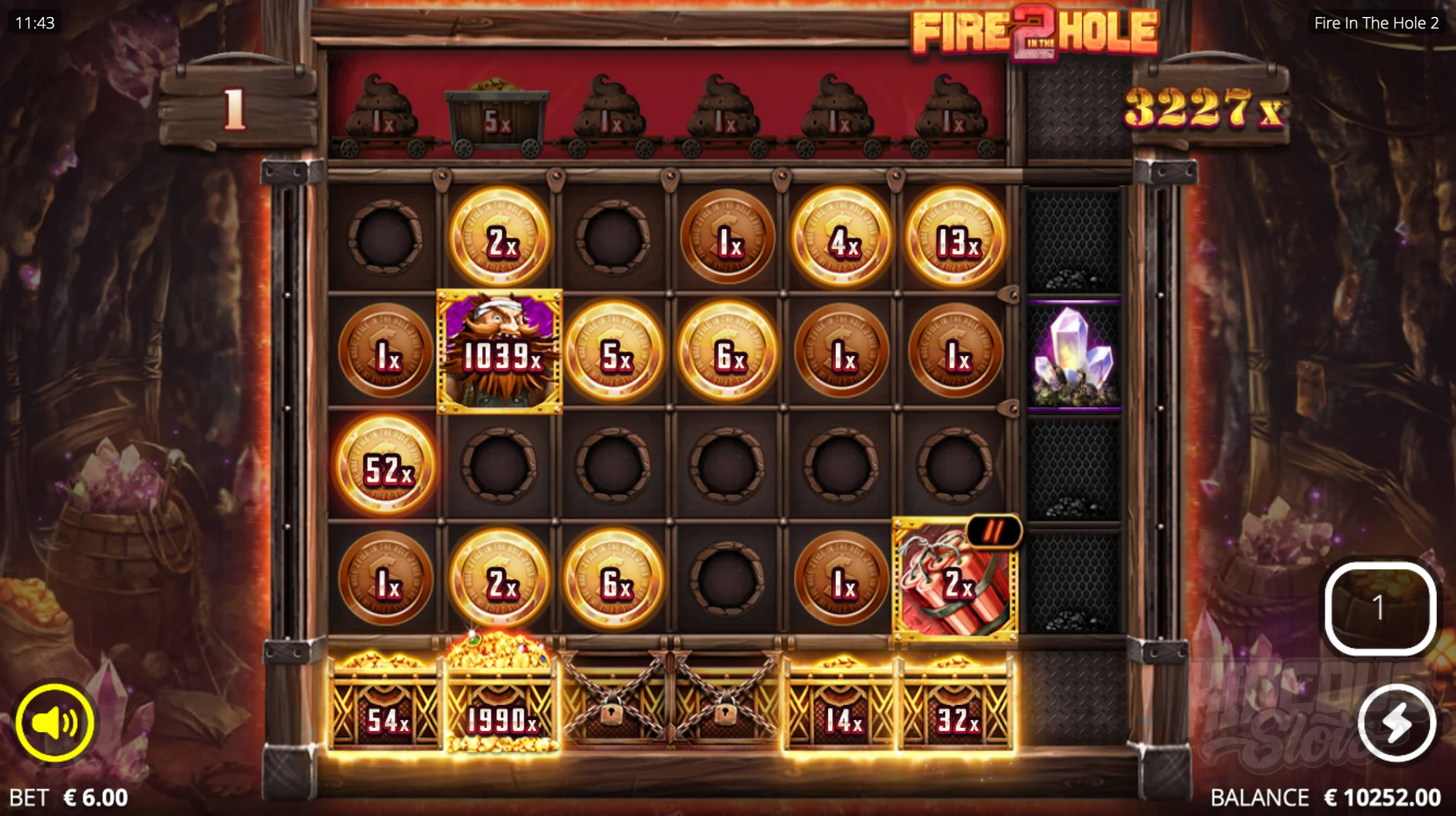 Fire in the Hole 2 Lucky Wagon Spins - 5 Bonus Symbols and Guaranteed Persistent Dwarf