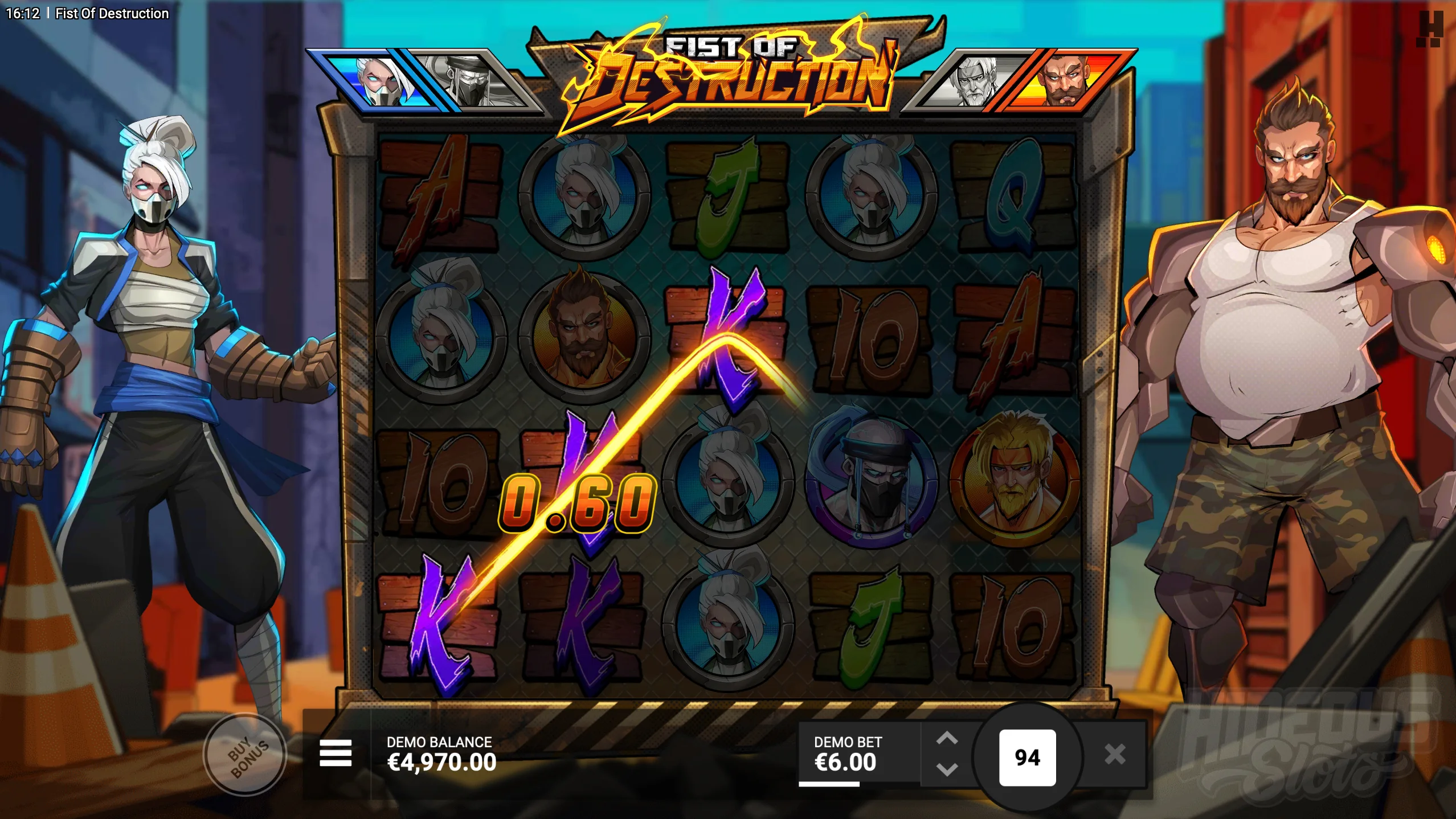 Fist of Destruction Offers Players 14 Fixed Win Lines