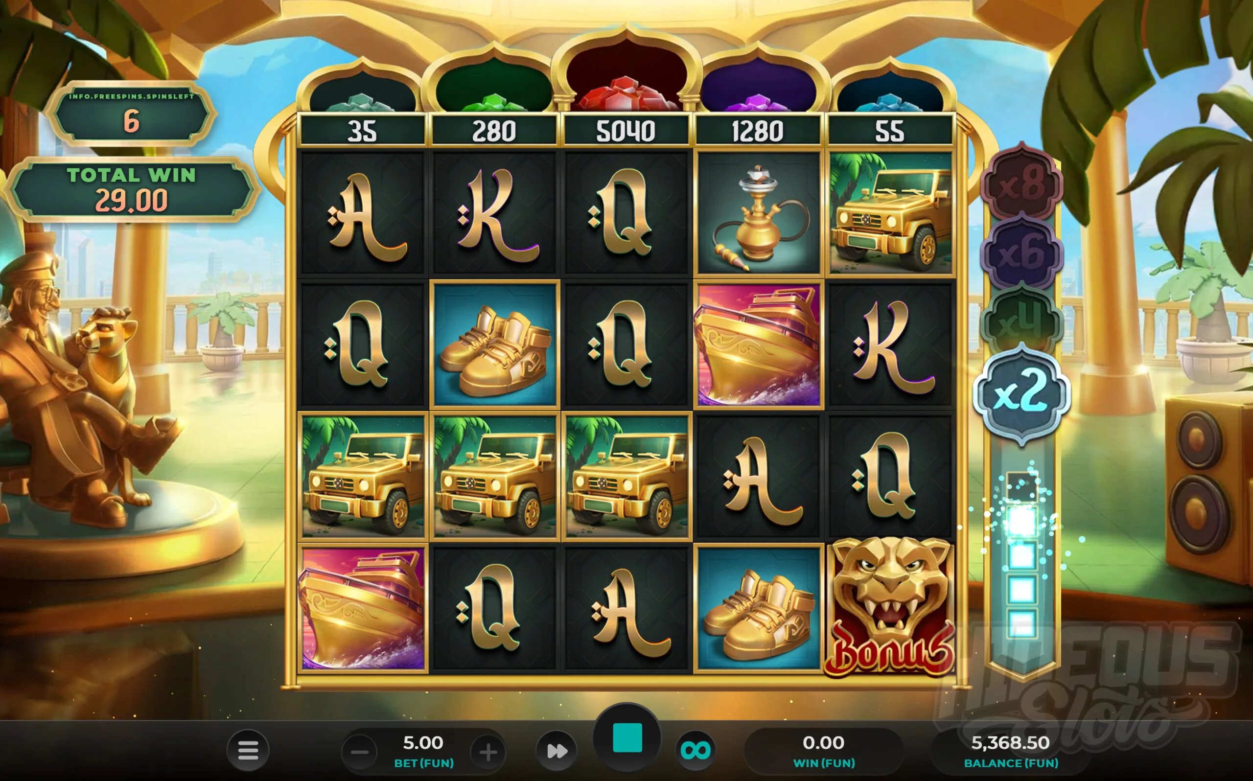 Collect Bonus Symbols to Unlock New Levels in the Free Spins Bonus