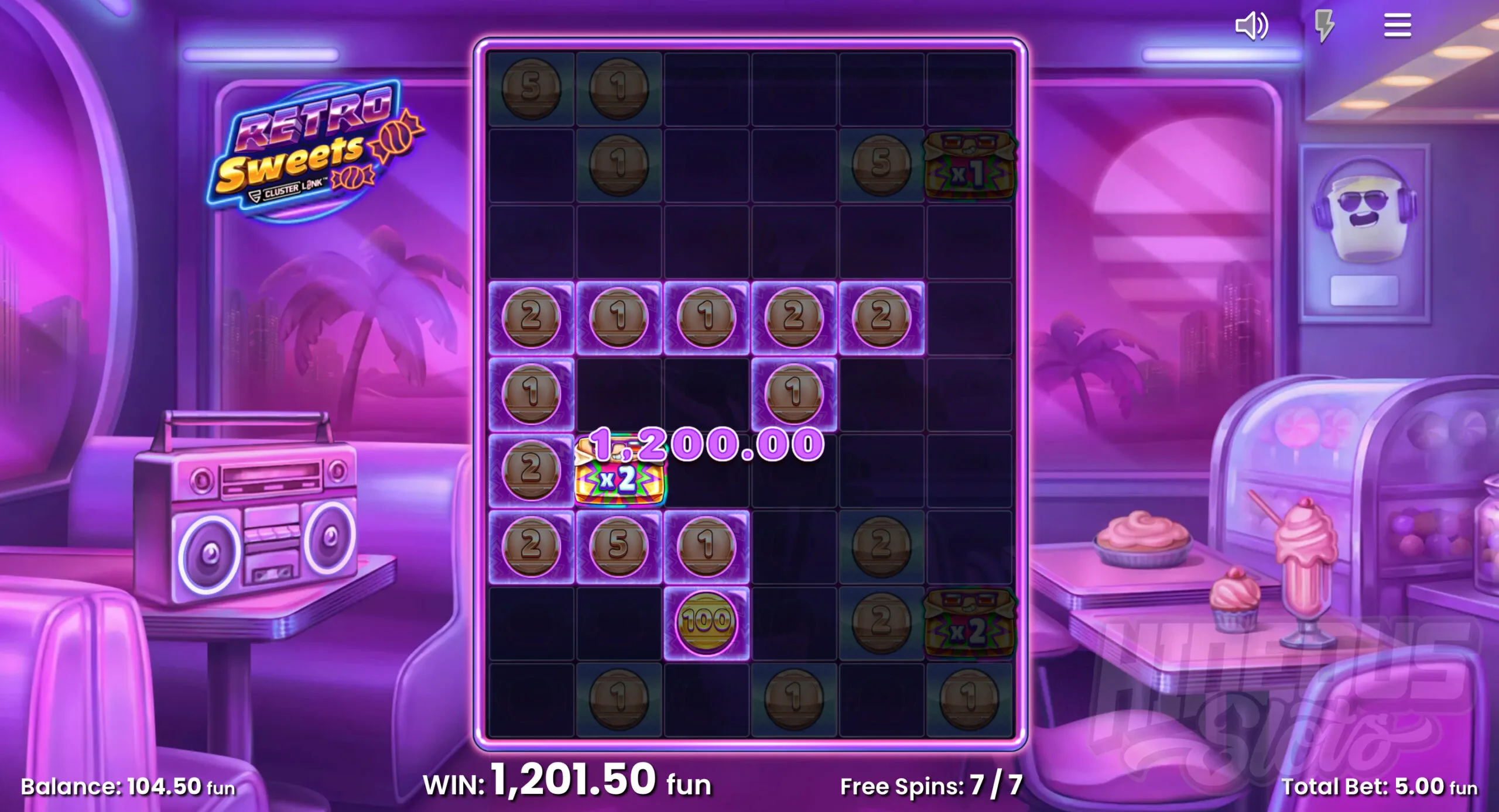 Retro Sweets Free Spins Feature