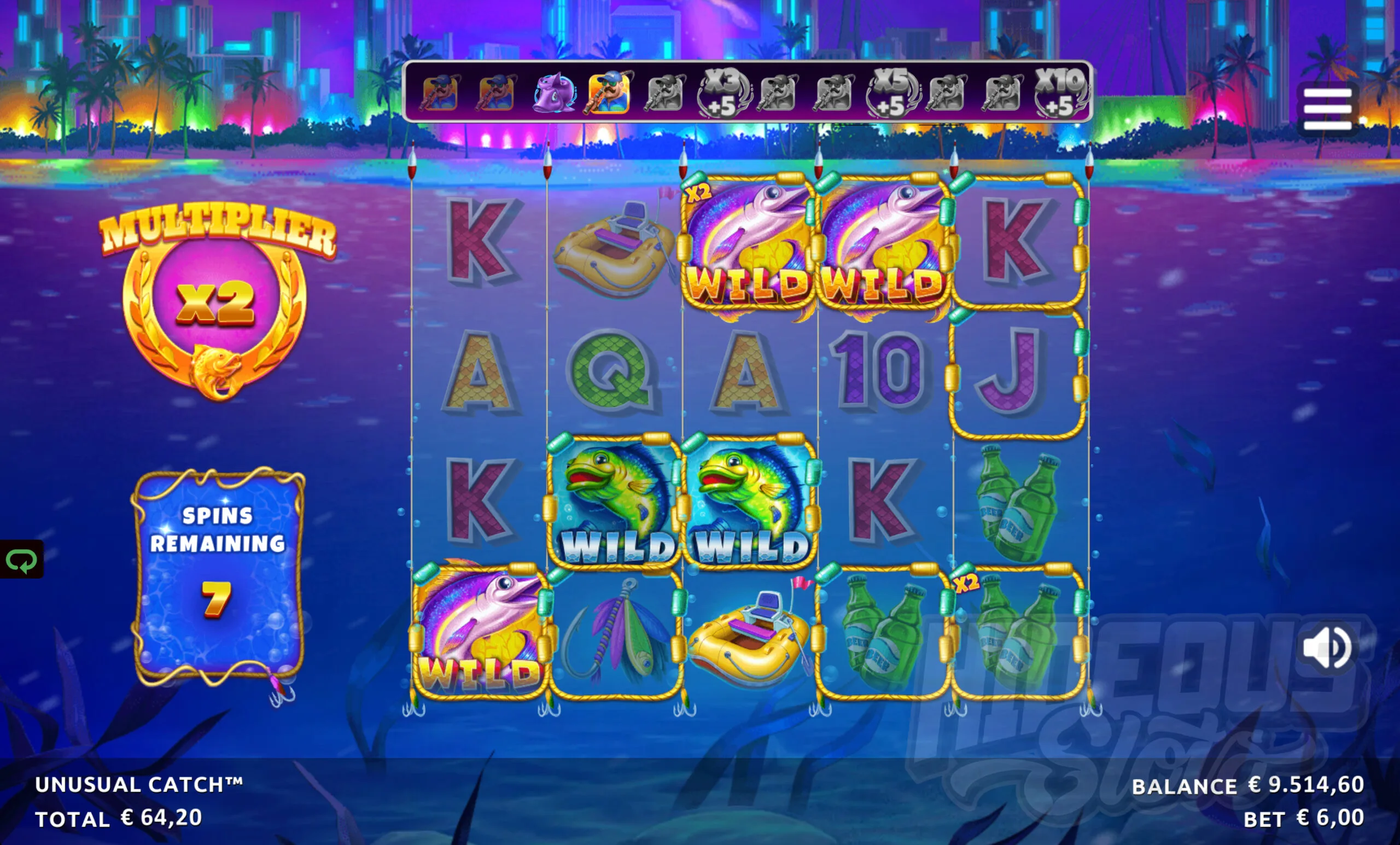 Sticky Wild Frames Do Not Reset During Bad Bass Free Spins
