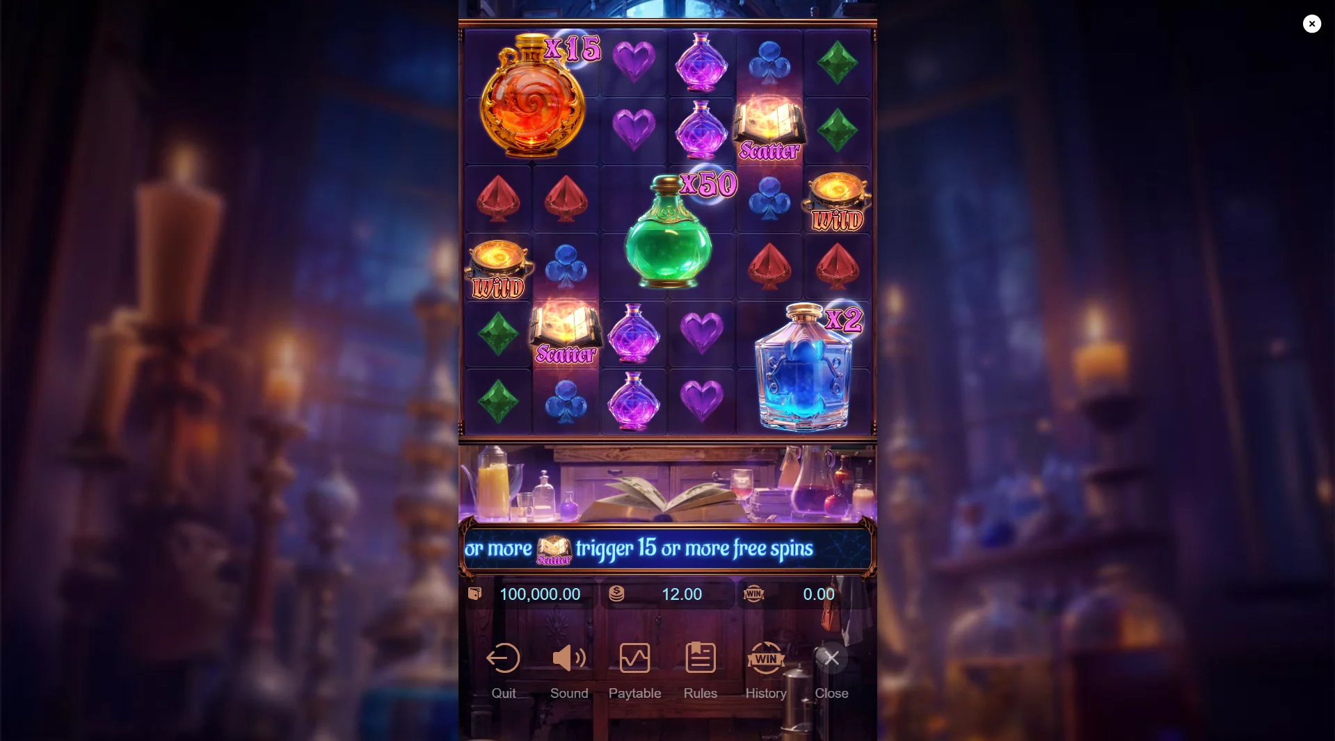 Mystic Potion Slot Base Game