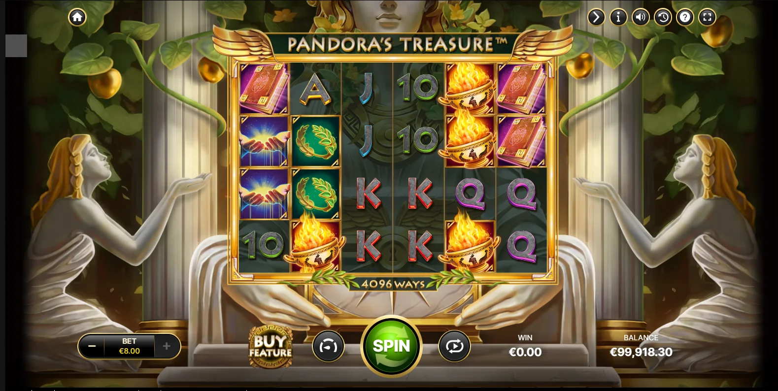 Pandora's Treaure Slot Base Game