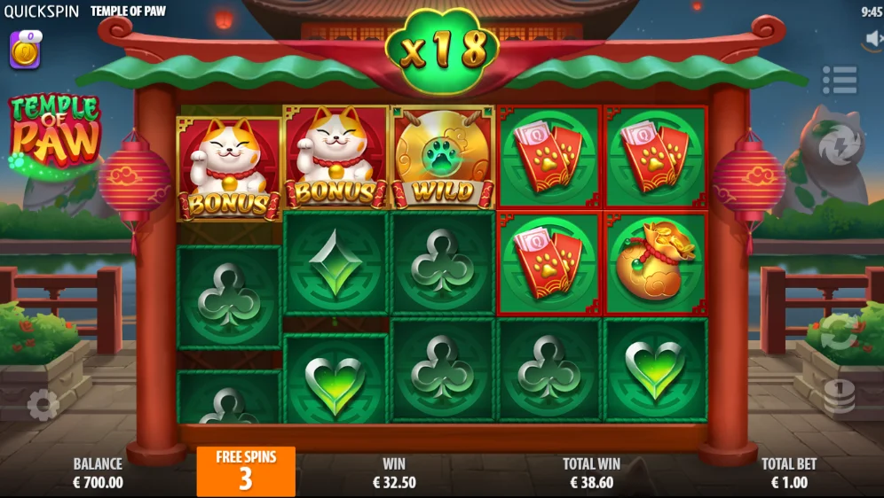 Temple of Paw Free Spins