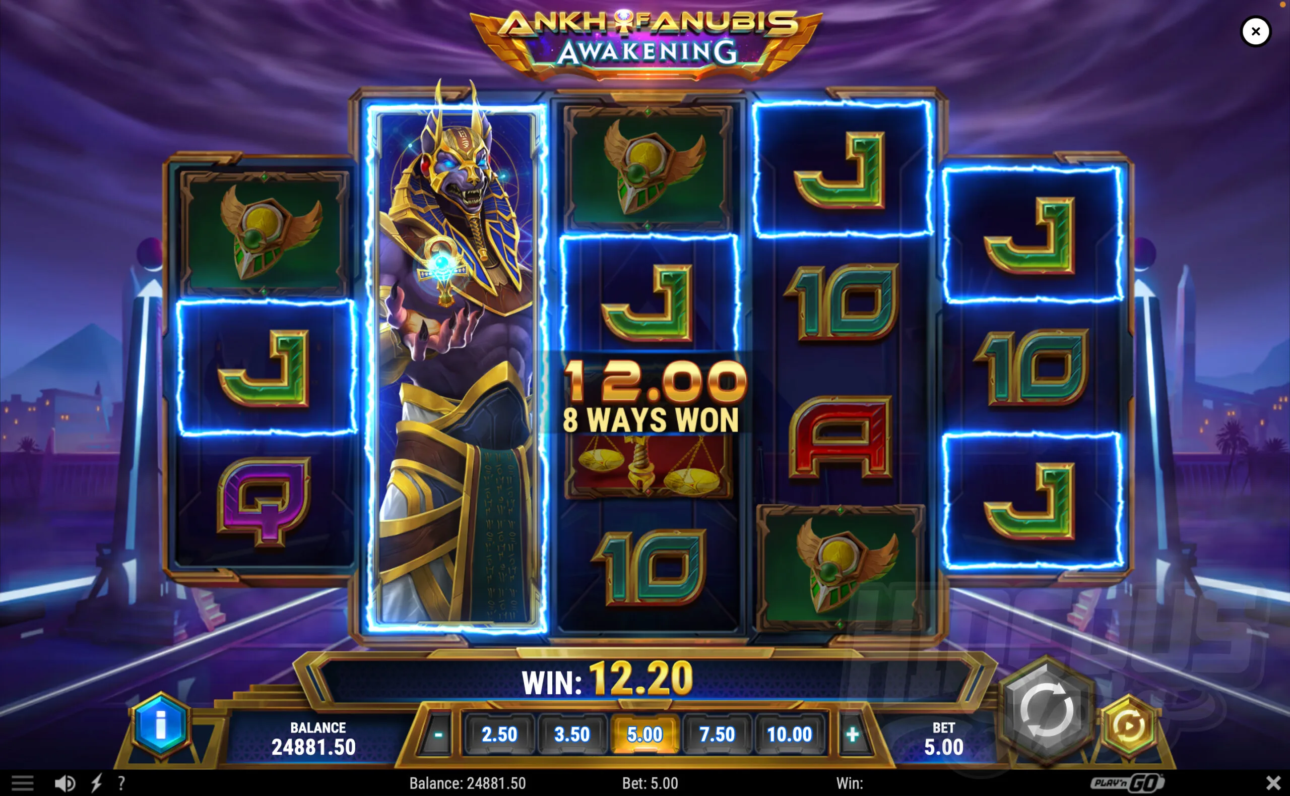 Triggered Anubis Re-Spins are Played Before Free Spins Begin