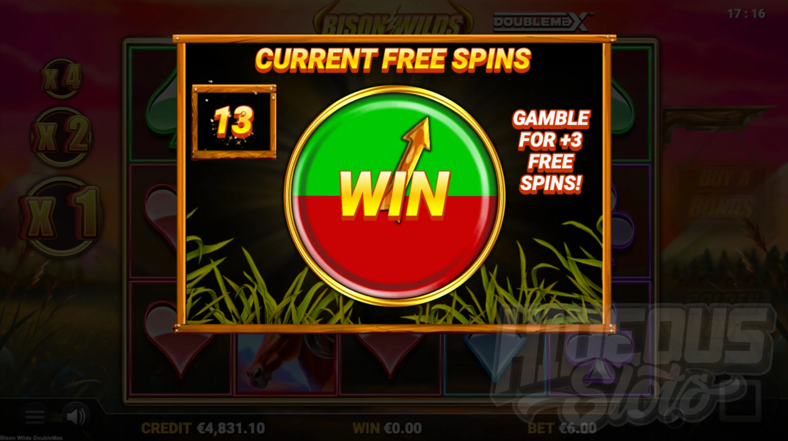 Bison Wilds DoubleMax Free Spins Gamble