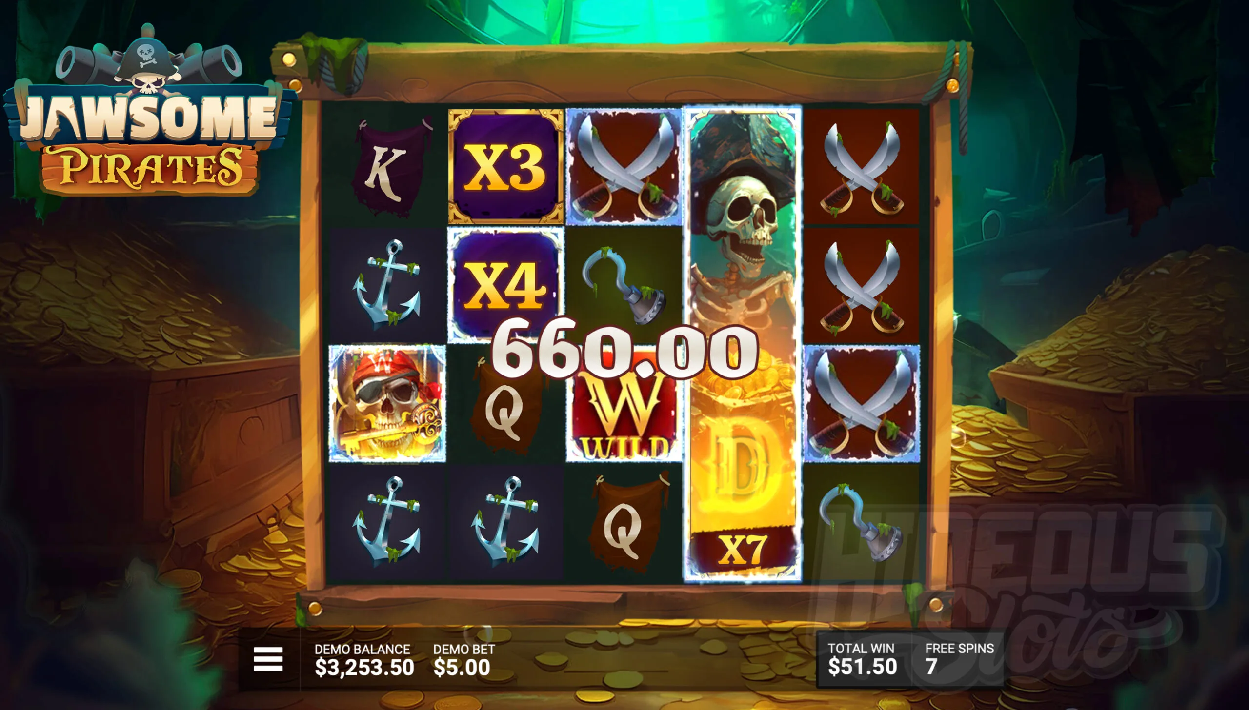 Jawsome Pirates Free Spins