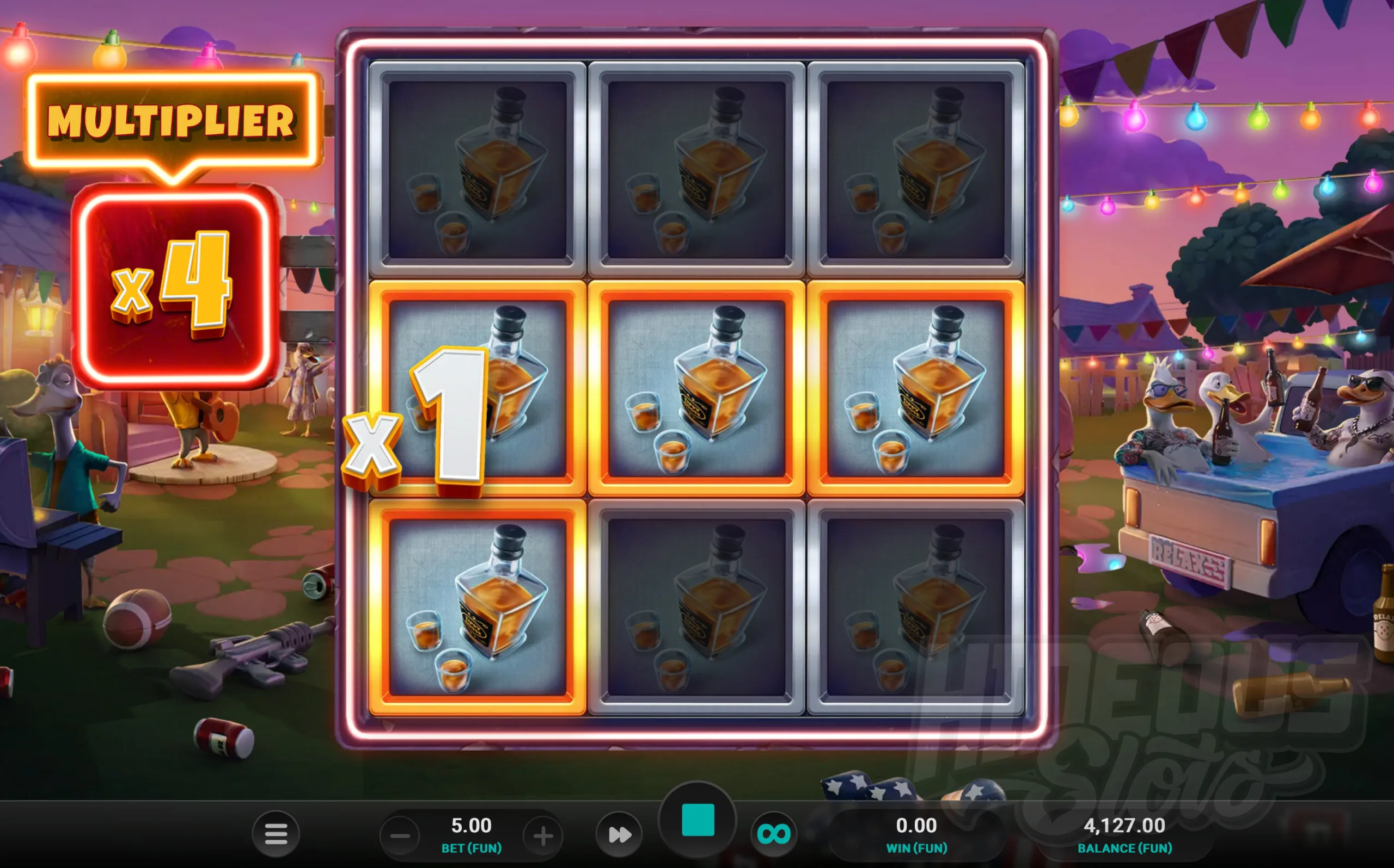 Quackin' Reels Multiplier Respins Feature