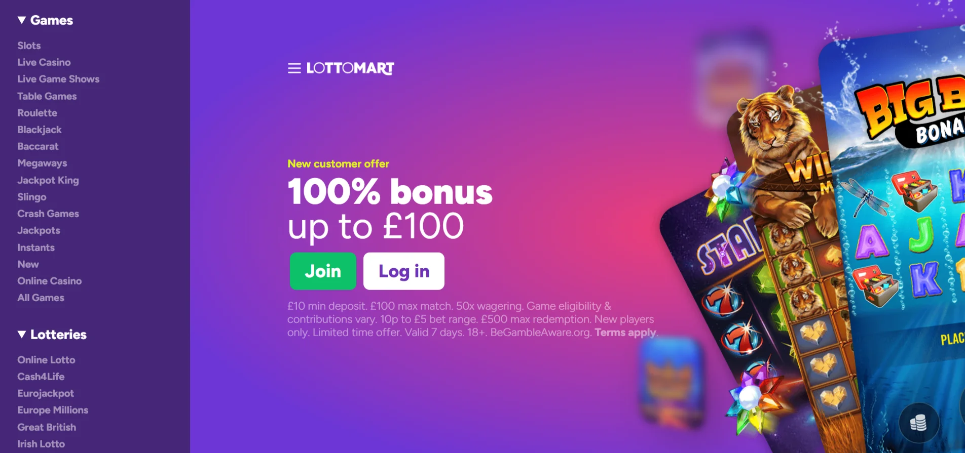 Lottomart Homepage