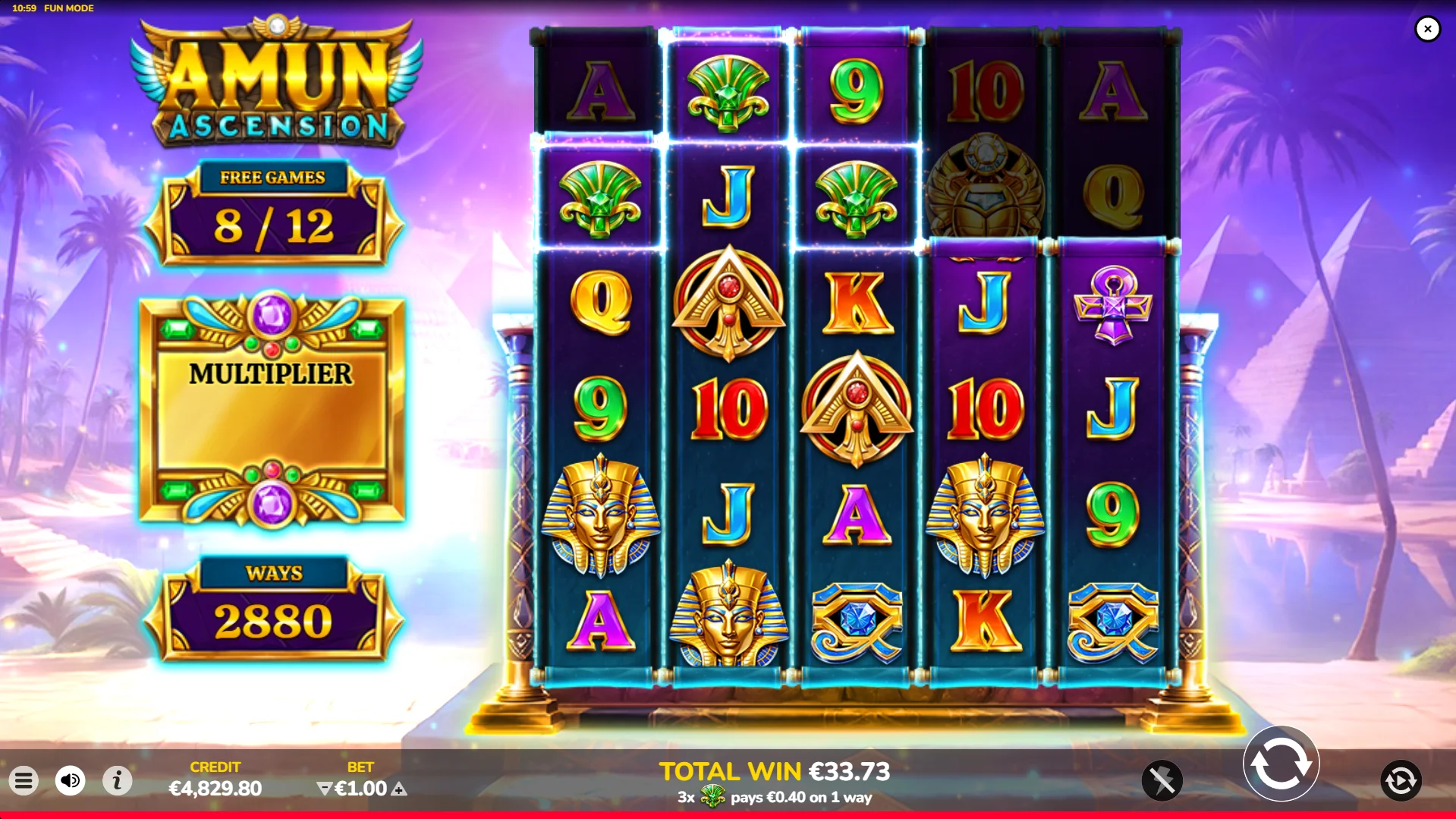 Amun Ascension Free Spins