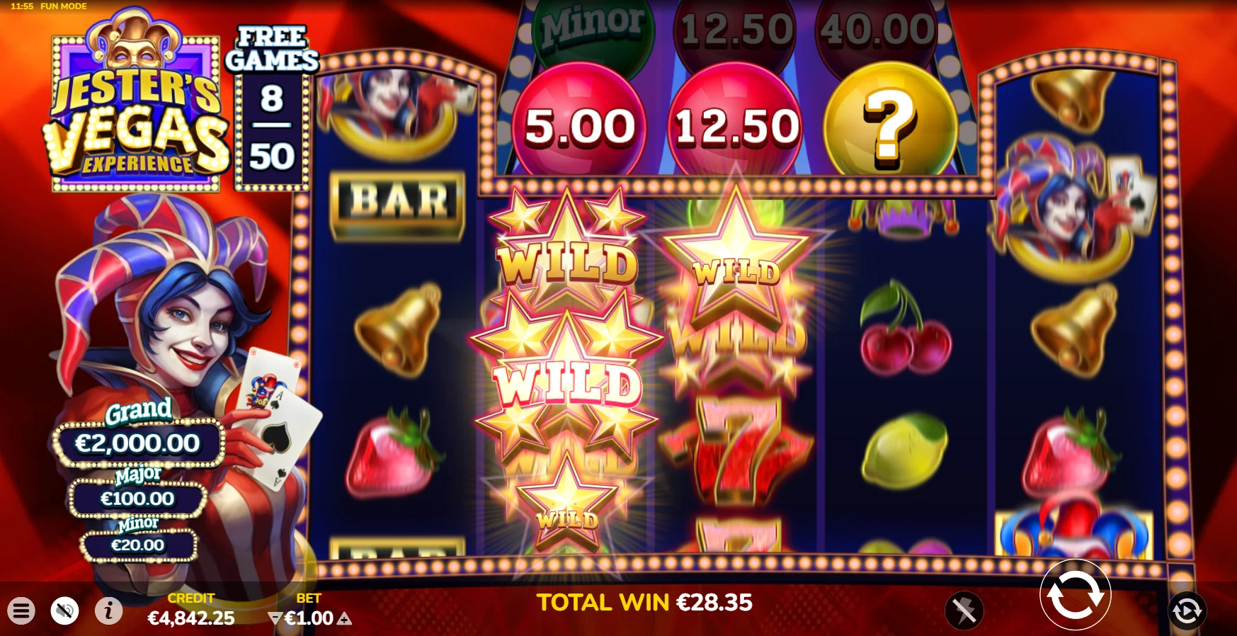 During Free Spins 4 to 9 Extra Wilds Can Be Added to the Reels on Any Random Spin