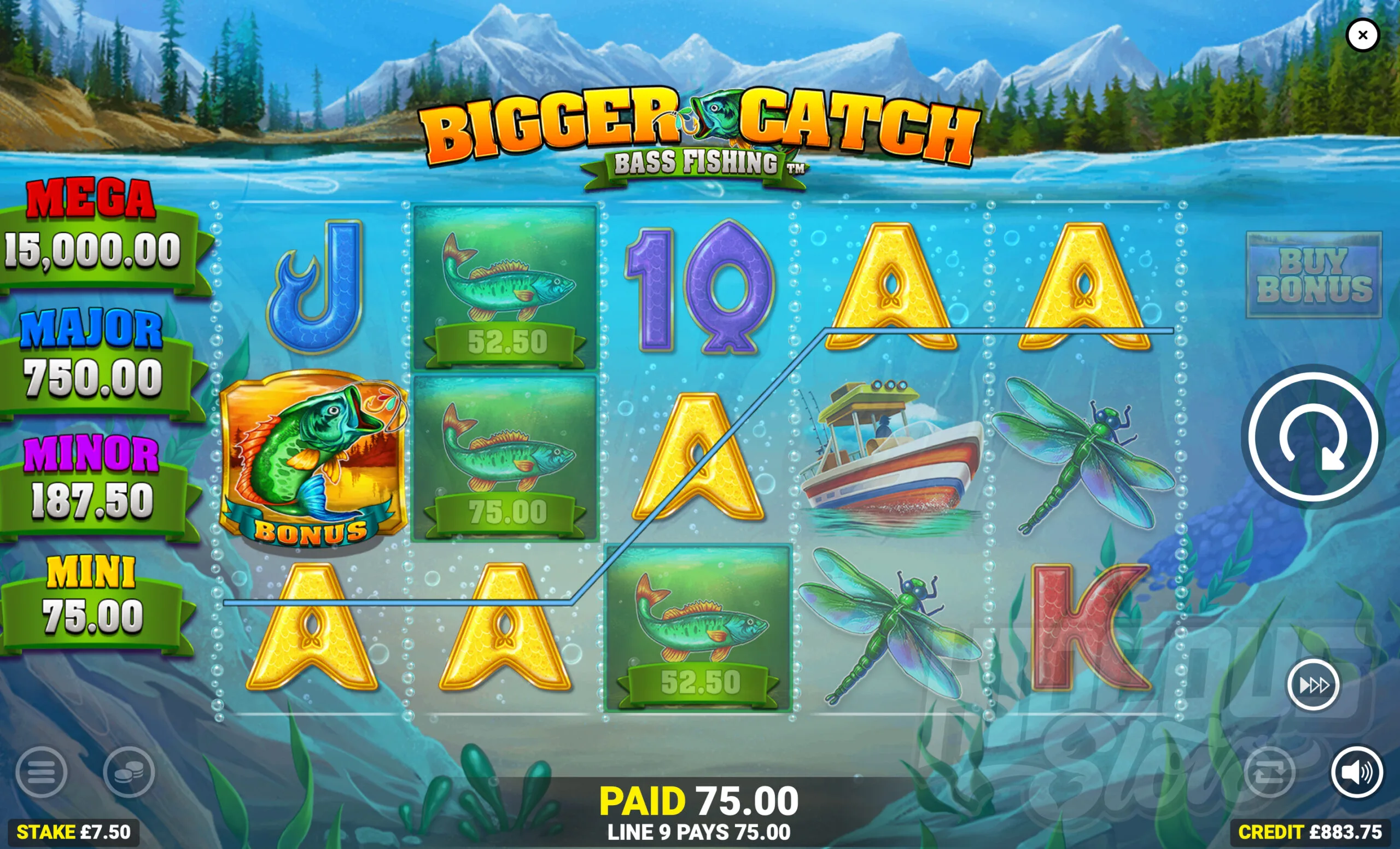 Bigger Catch Bass Fishing Offers Players 10 Fixed Win Lines