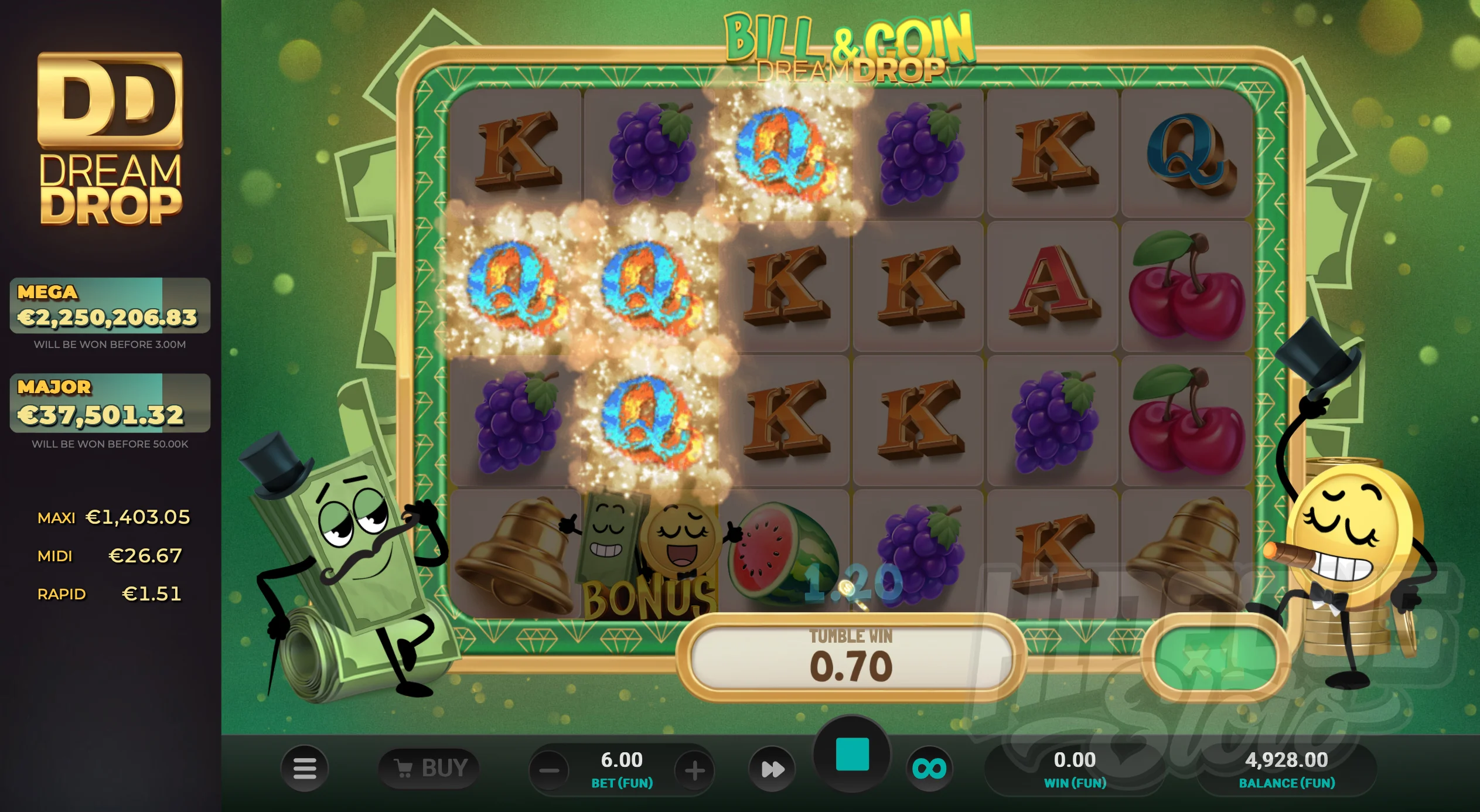 Bill & Coin Dream Drop Offers Players 4,096 Ways to Win