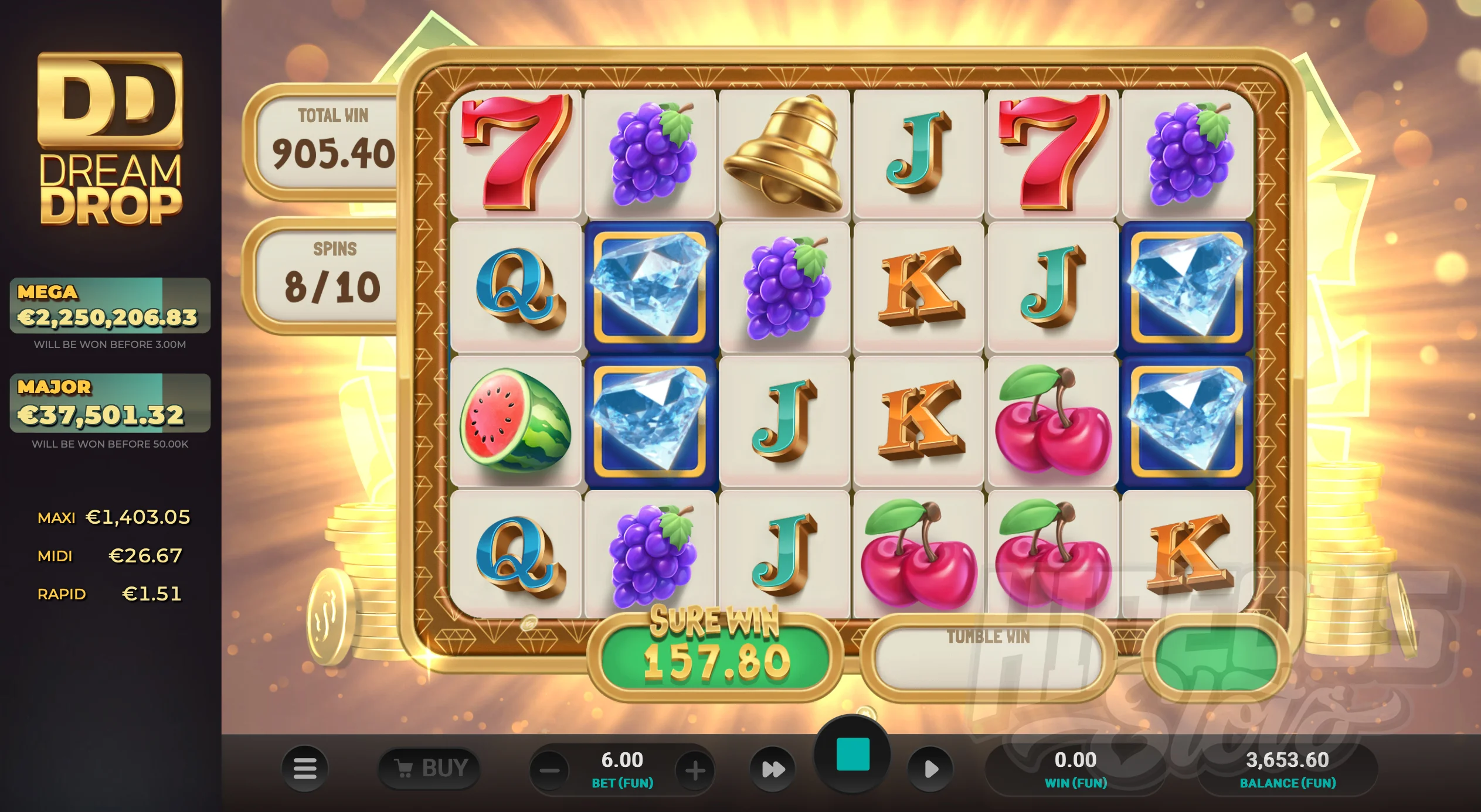 Bill & Coin Dream Drop Super Sure Win Bonus