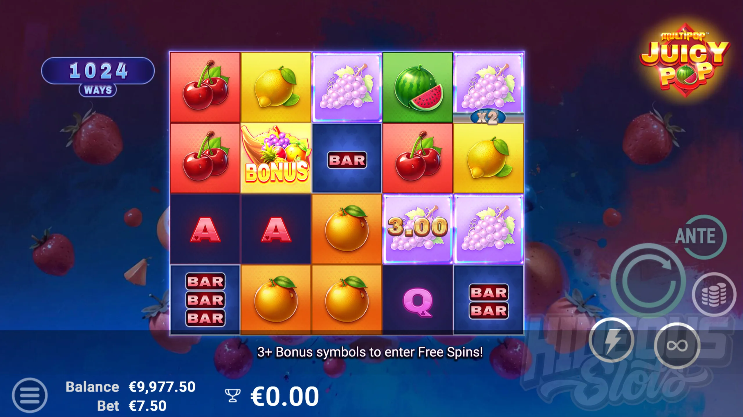 JuicyPop Offers Players a Minimum of 1,024 Ways to Win