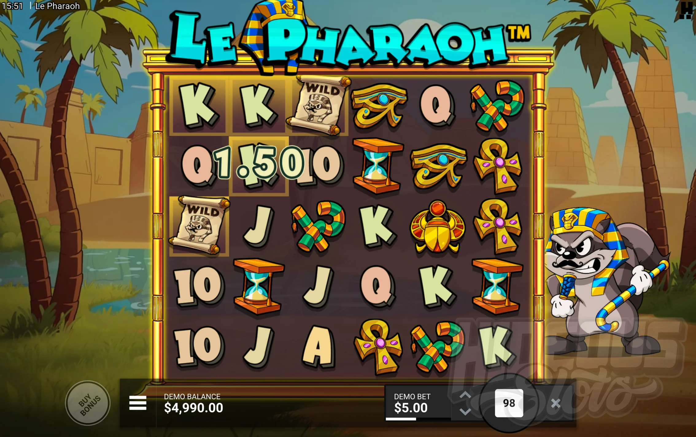 Le Pharaoh Offers Players 19 Fixed Win Lines