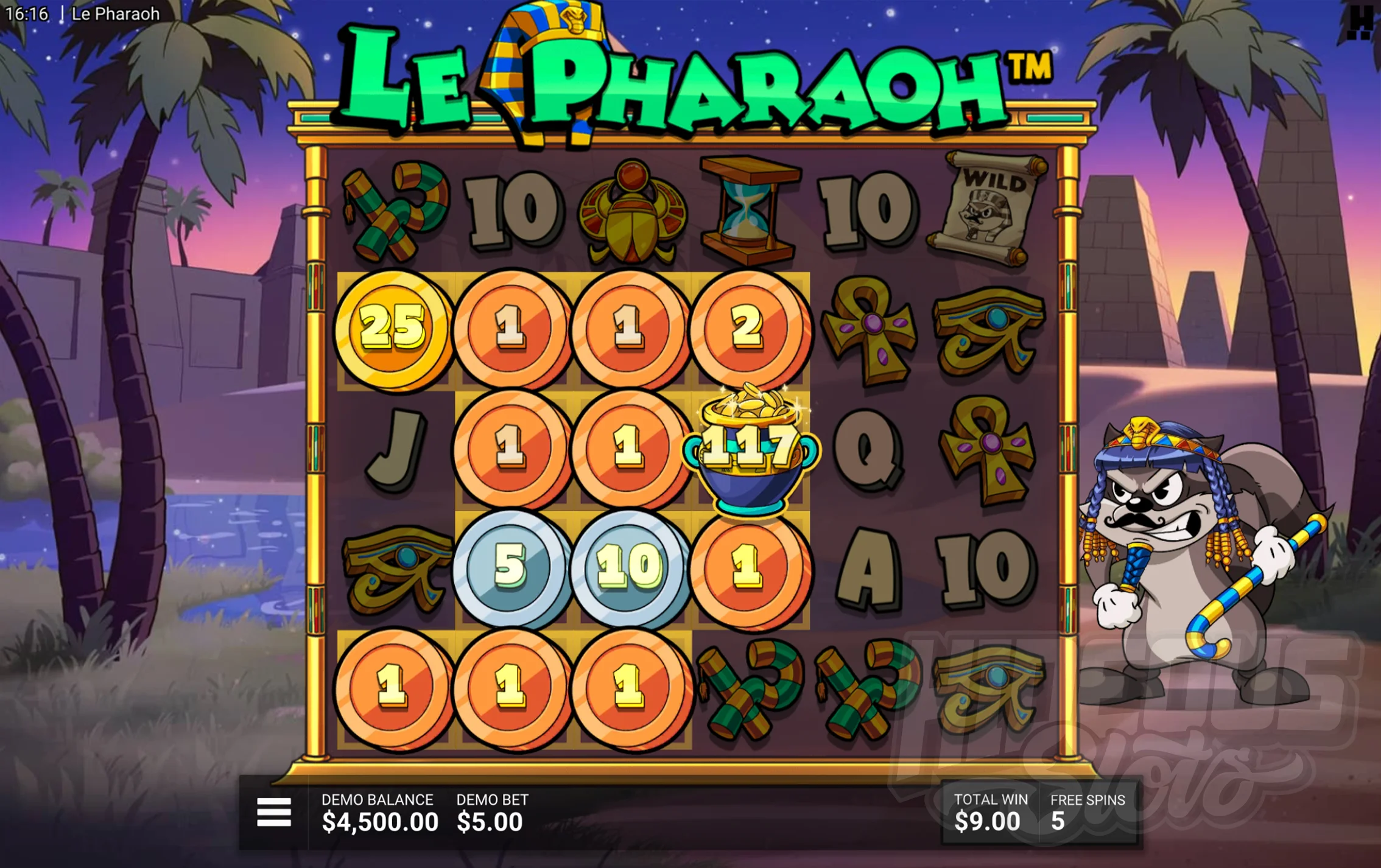 Le Pharaoh Luck of the Pharaoh Bonus Game