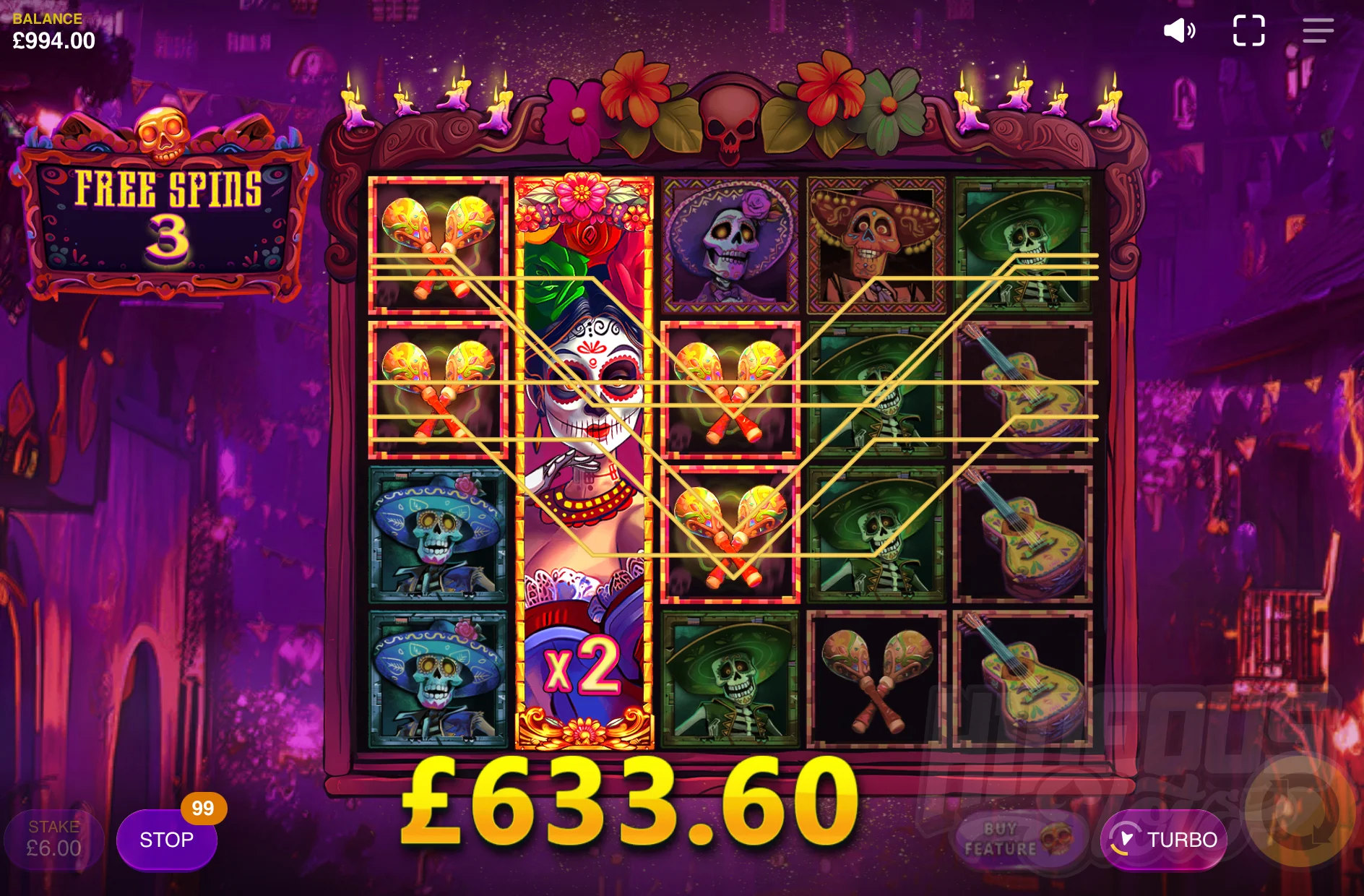 Los Muertos Locos Free Spins Bonus