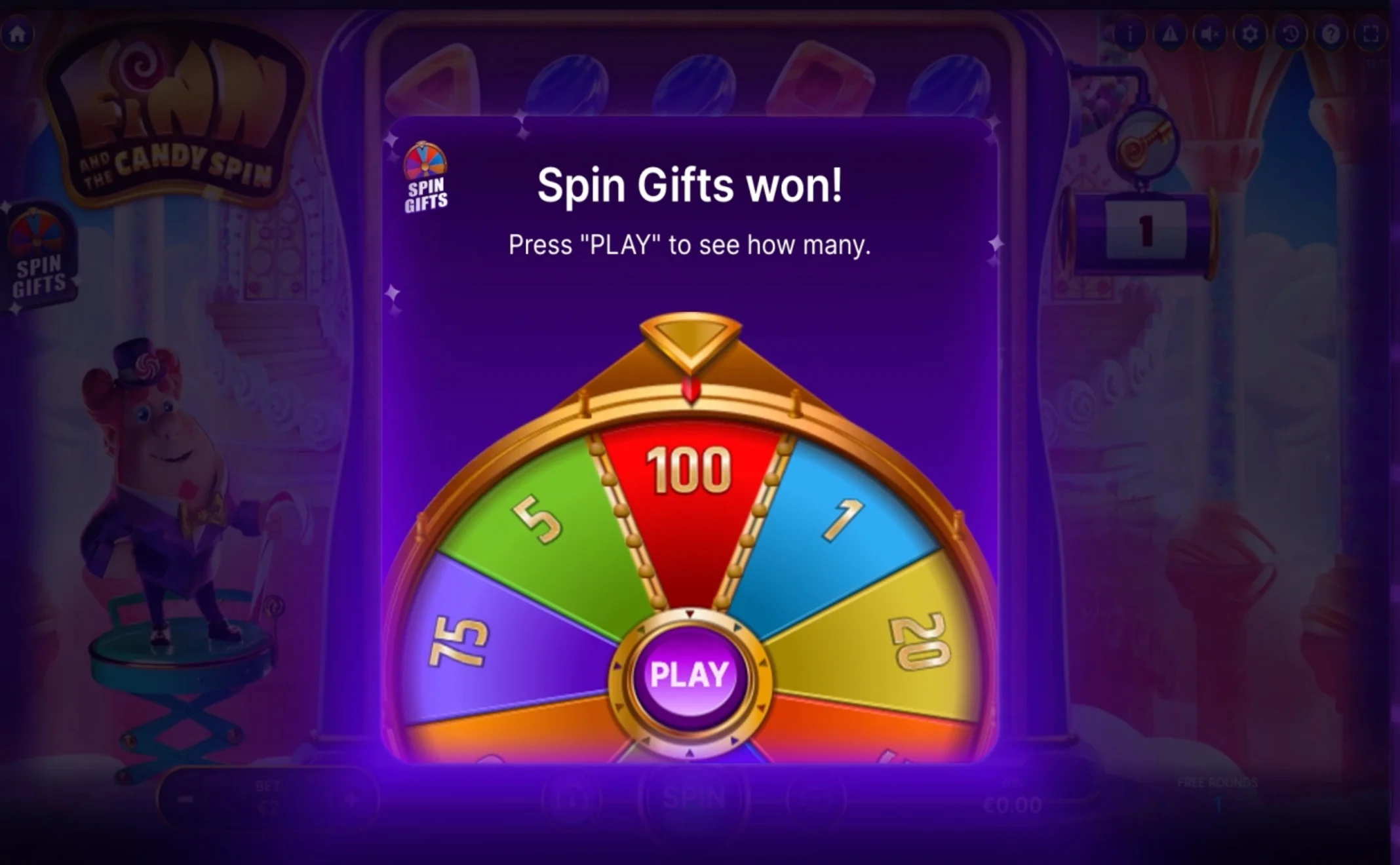 Win up to 100 Free Base Game Spins with the Spin Gifts Wheel