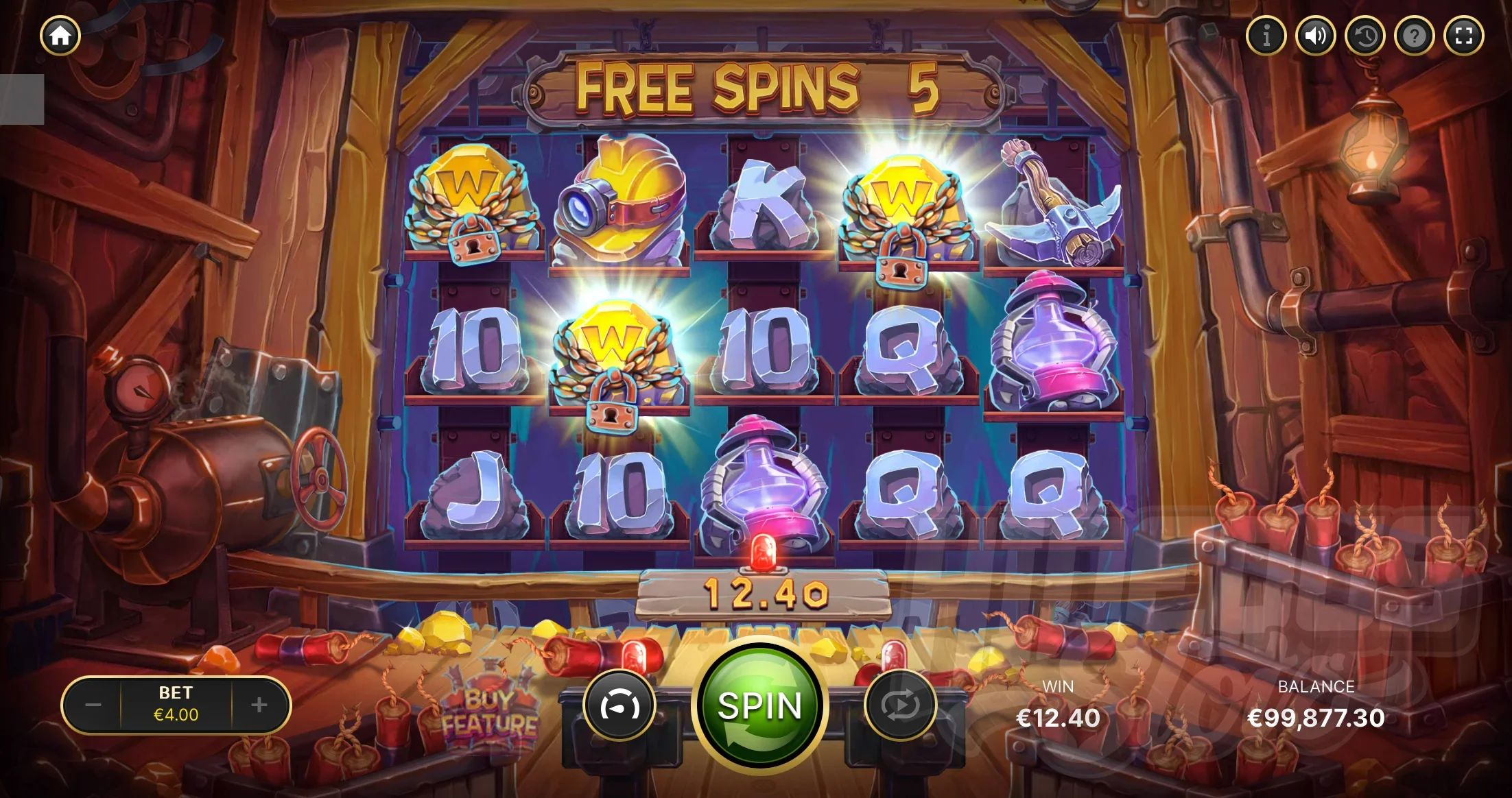 During Free Spins All Wild Symbols Lock in Place for the Duration of Spins