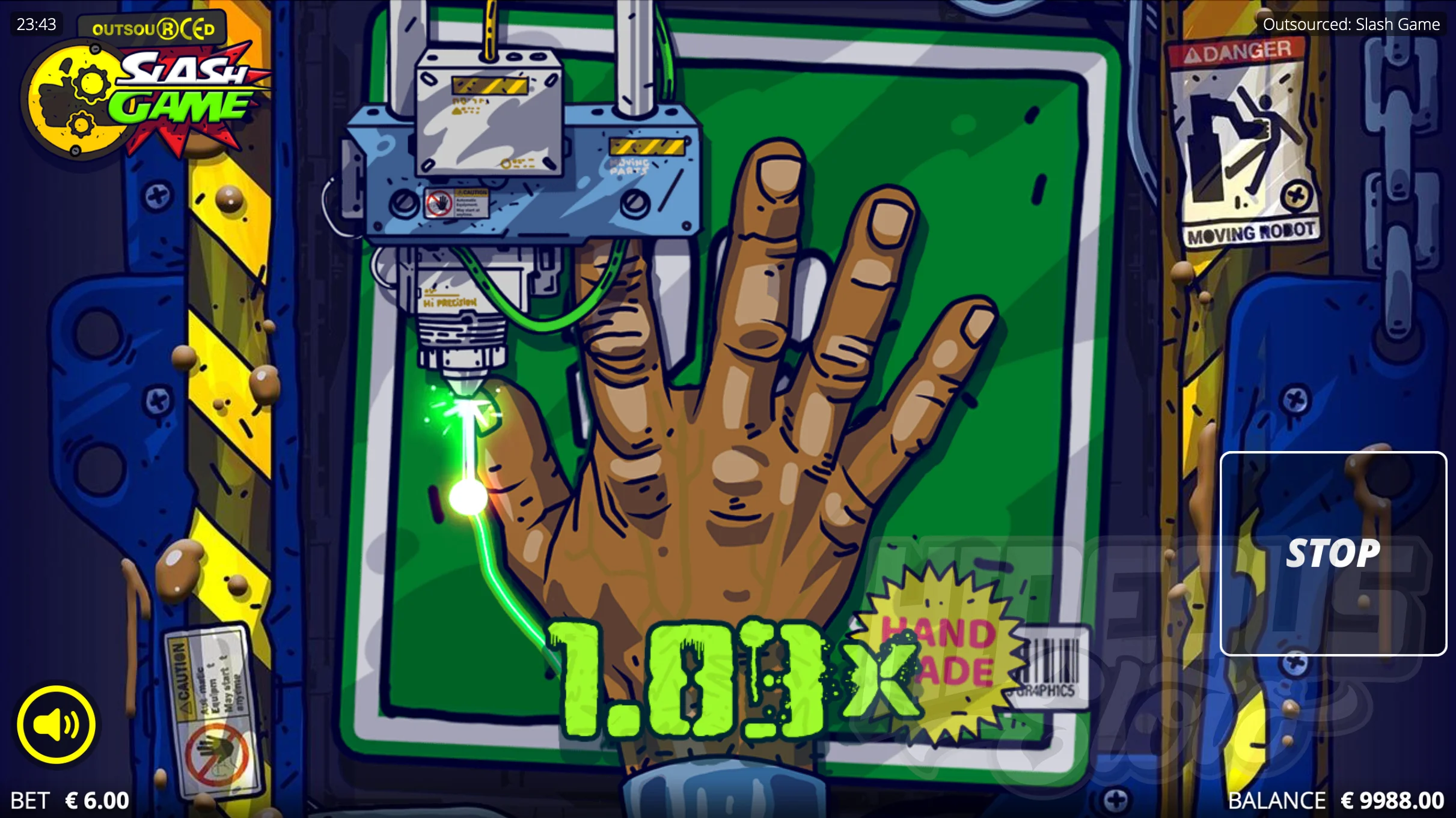 The Machine Will Move Around the Hand, Increasing the Win Value the Further it Travels