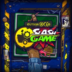 Outsourced Slash Game Logo